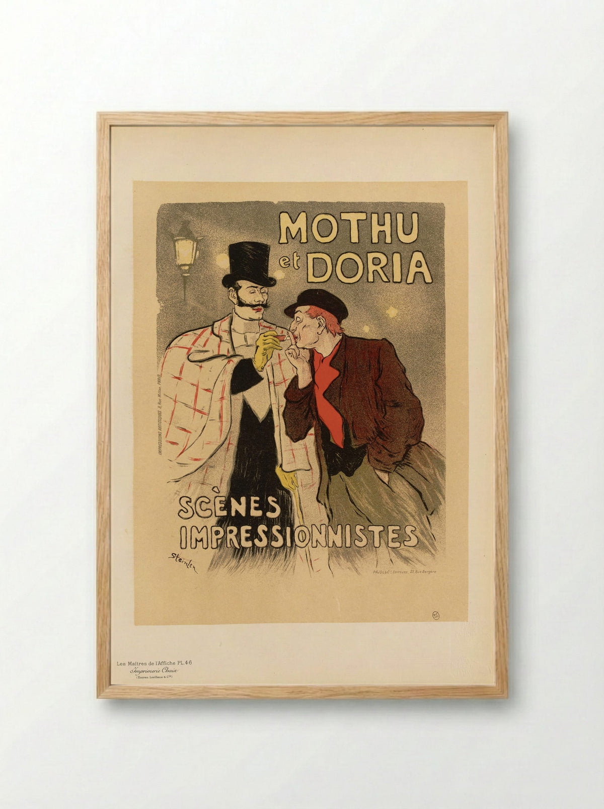 Mothu et Doria, Scènes Impressionnistes - Théophile Steinlen - Framed Print Wood