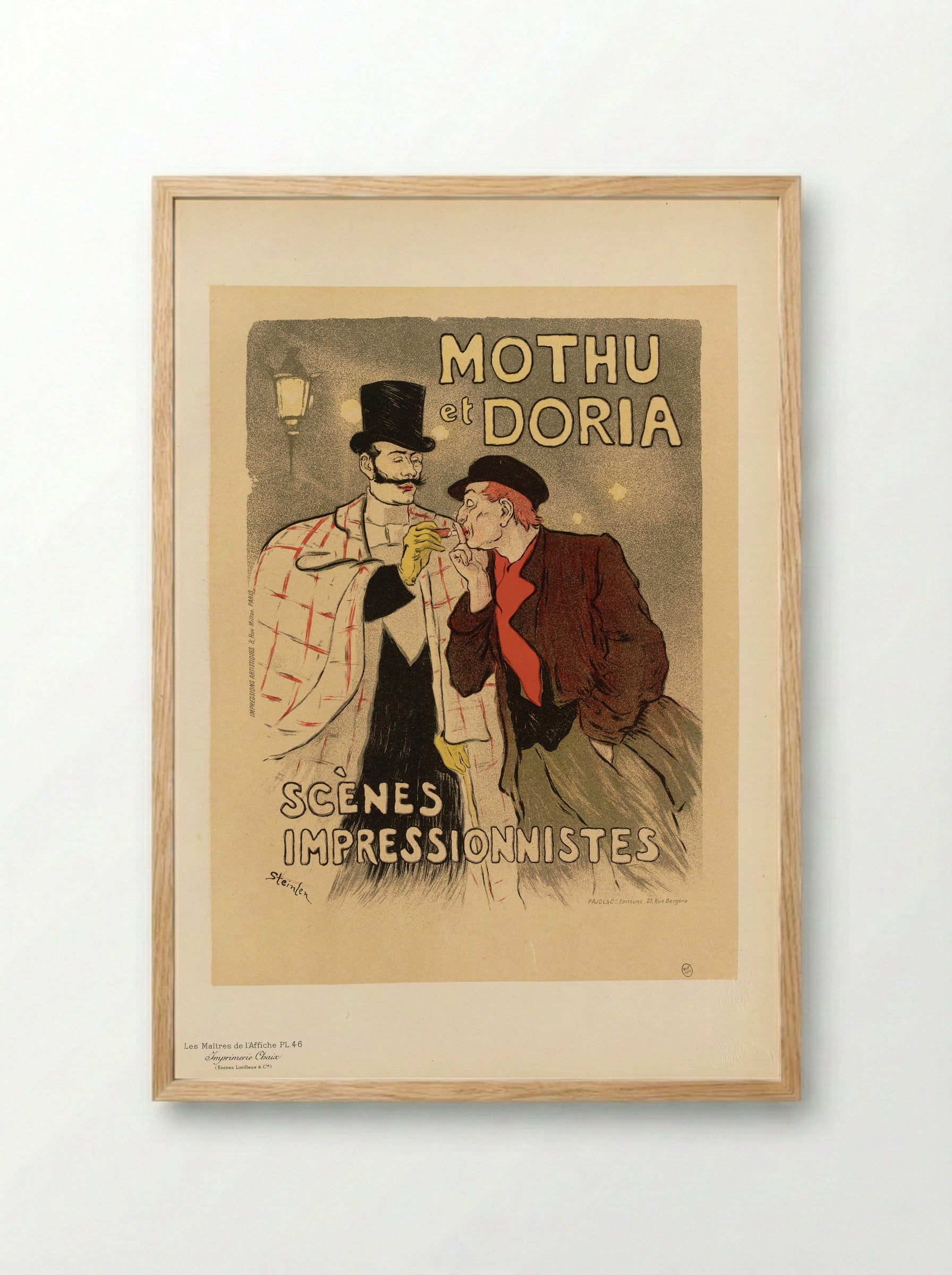 Mothu et Doria, Scènes Impressionnistes - Théophile Steinlen - Framed Print Wood