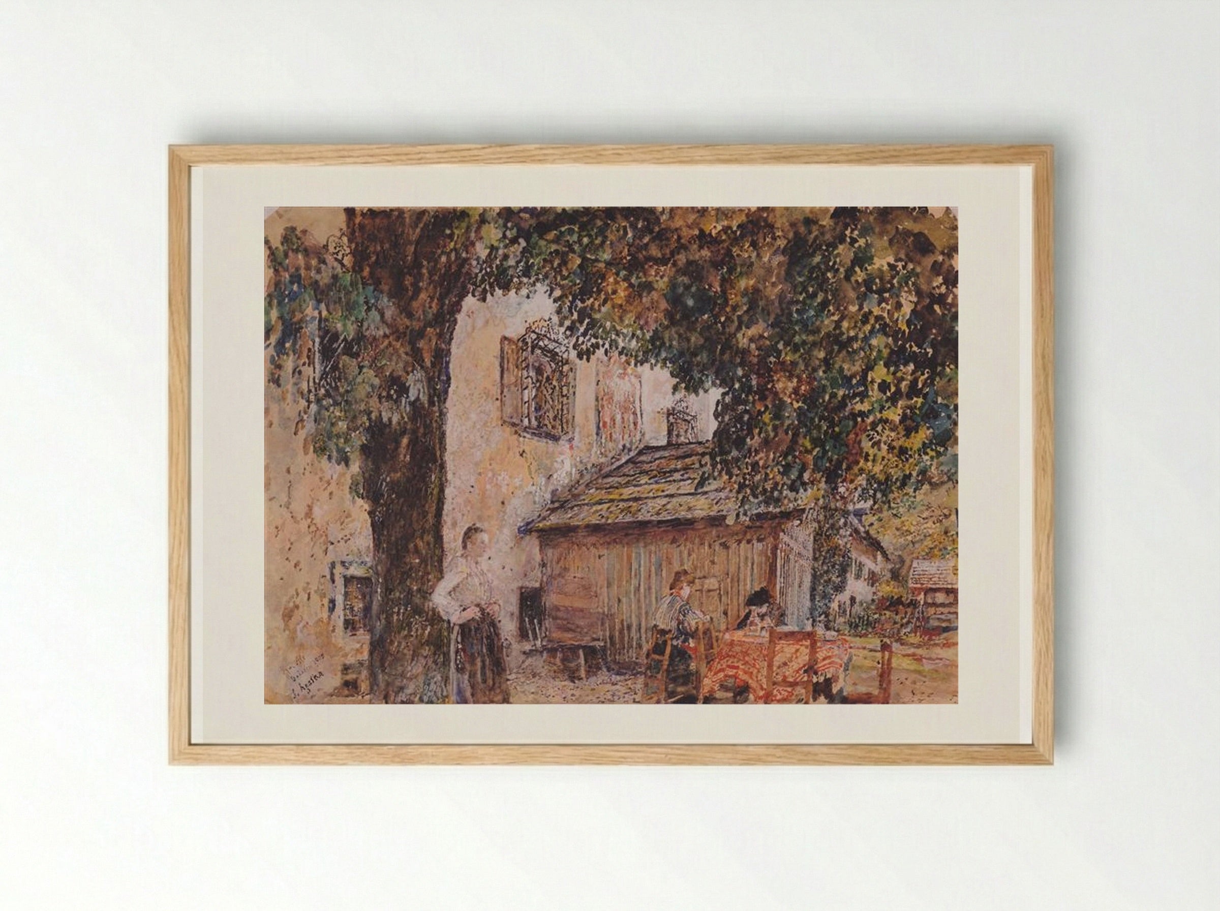 Motif from Goisern - Rudolf von Alt - Framed Print Wood