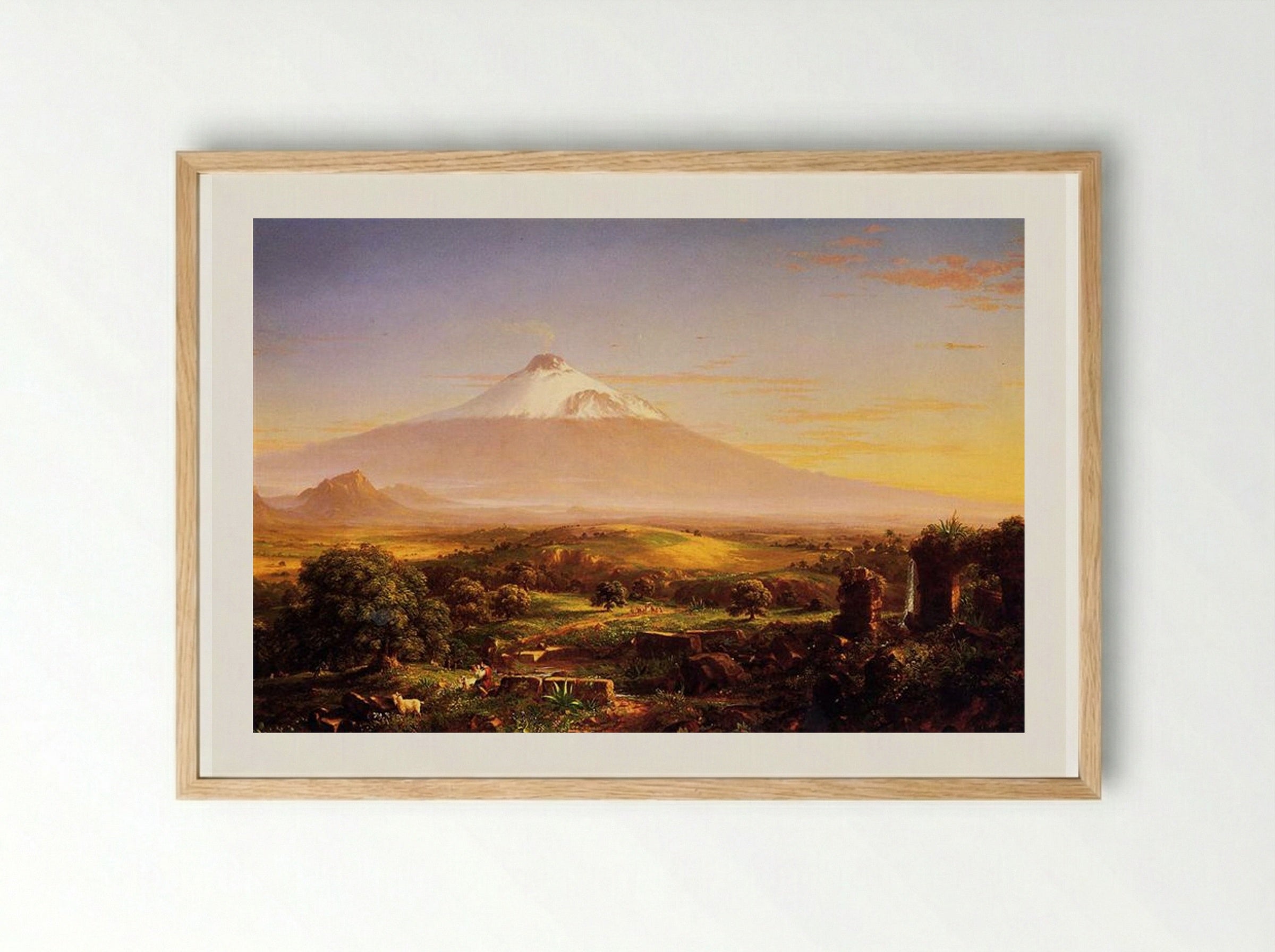 Mount Aetna from Taormina - Thomas Cole - Framed Print Wood