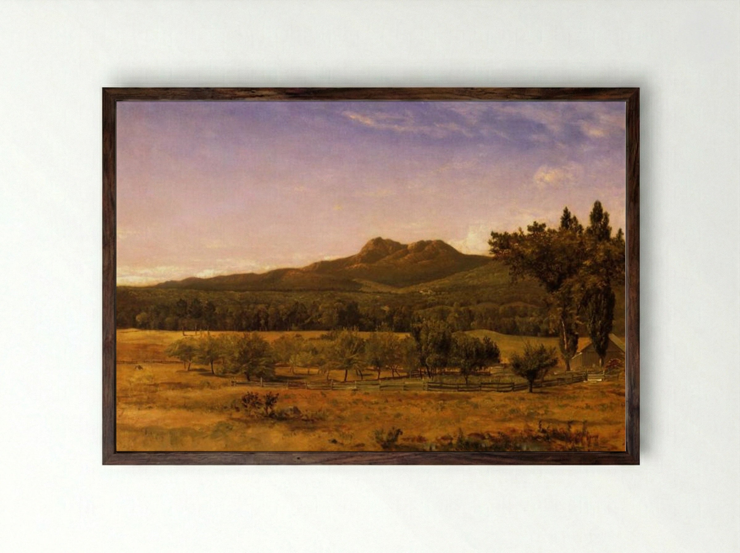 Mount Chocorua, New Hampshire - David Johnson - Framed Print Dark Wood