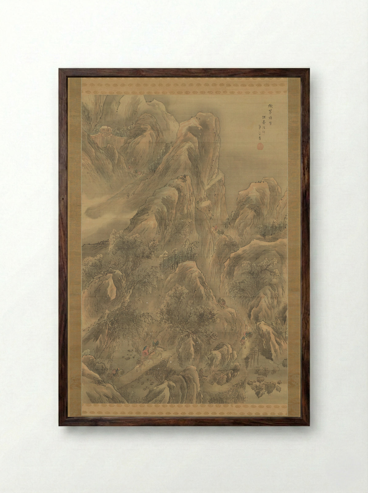 Mount Emei - Yokoi Kinkoku - Framed Print Dark Wood