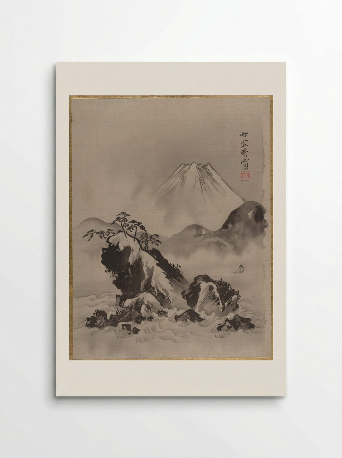 Mount Fuji - Kawanabe Kyōsai - Poster