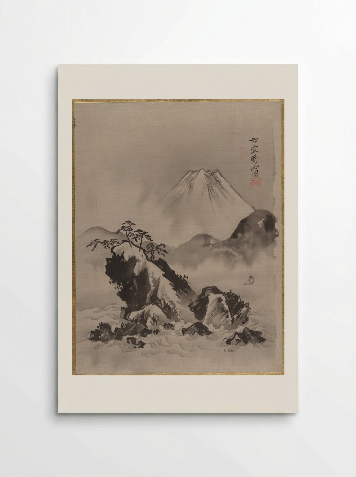Mount Fuji - Kawanabe Kyōsai - Poster