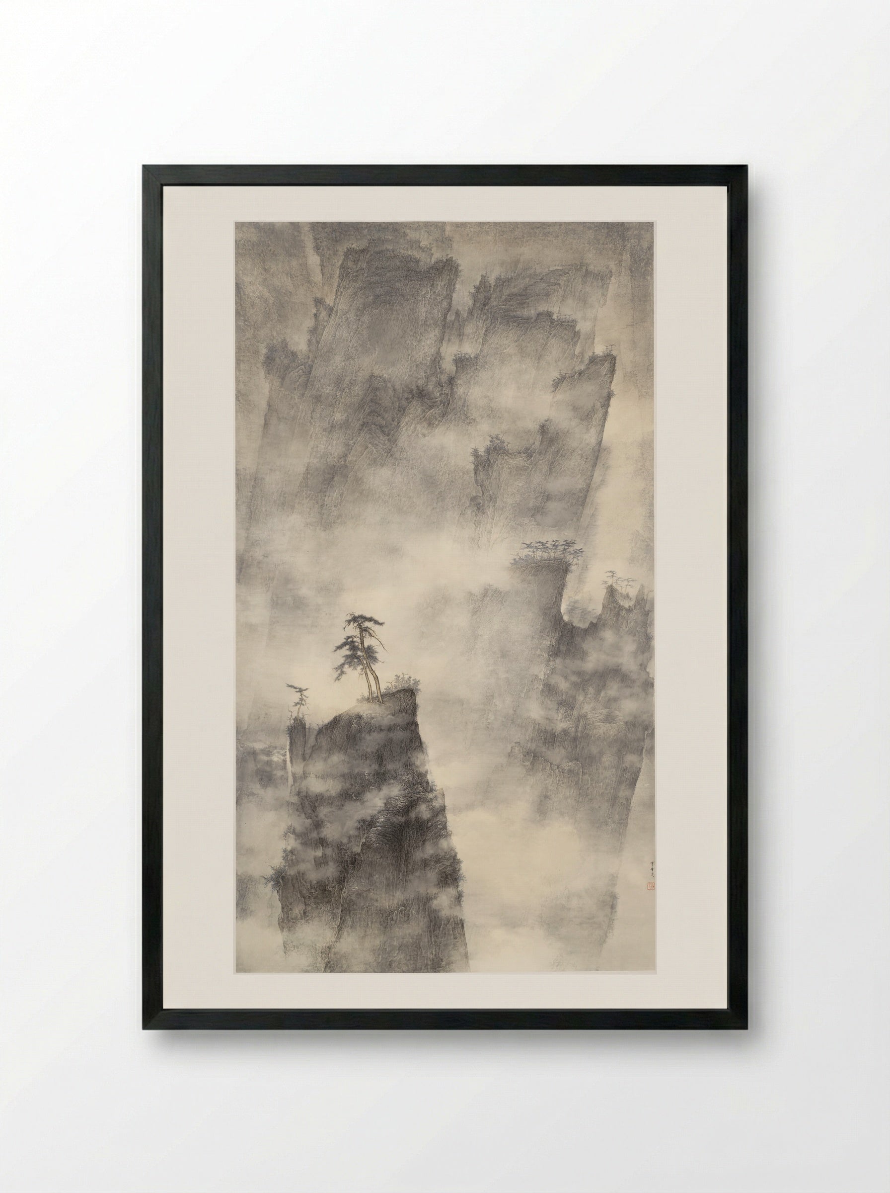Mount Huang - Li Huayi - Framed Print Black