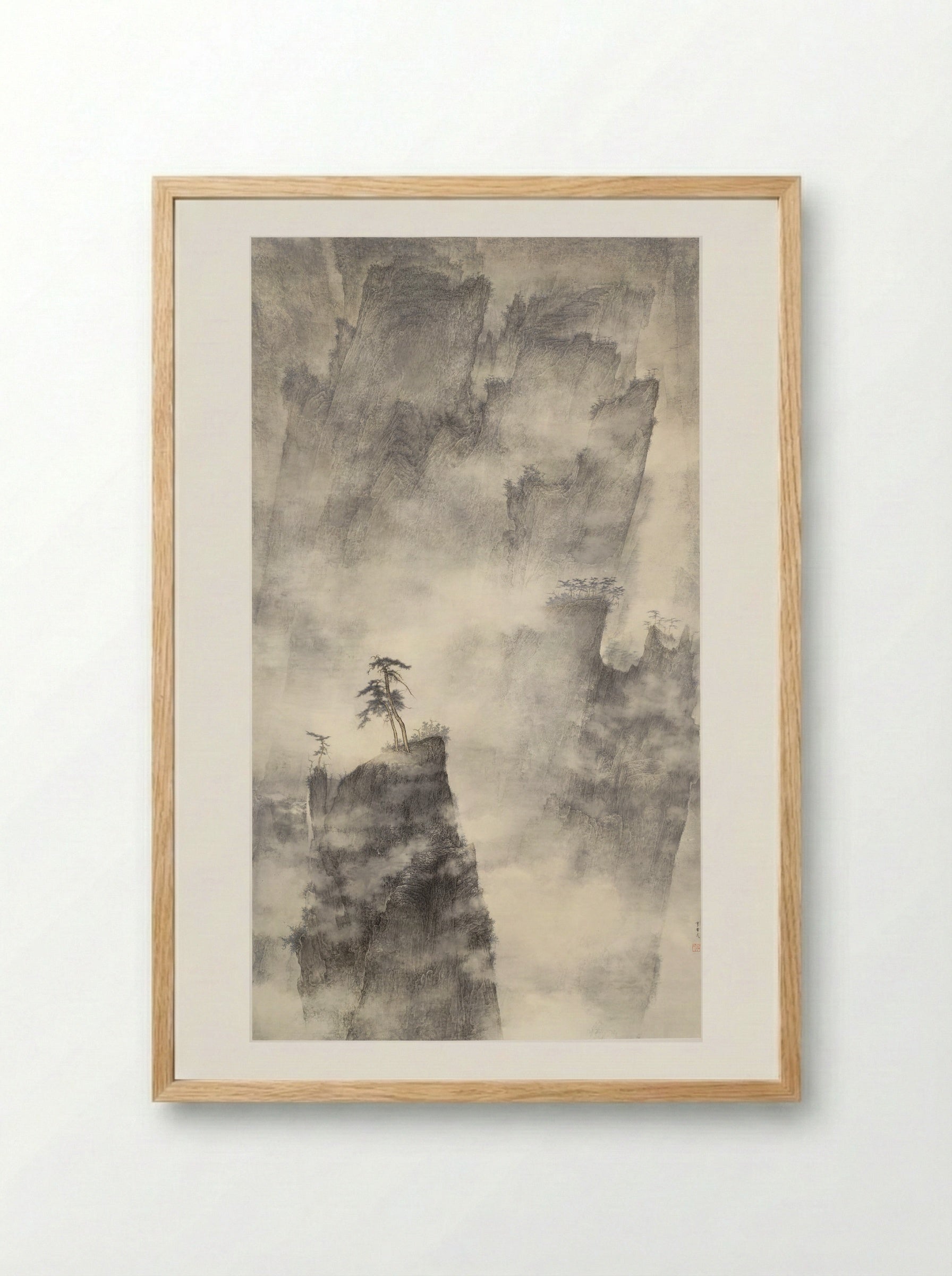 Mount Huang - Li Huayi - Framed Print Wood