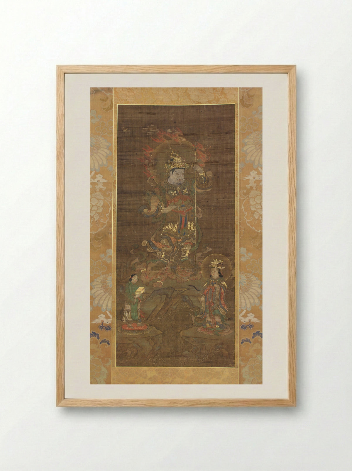 Mount Kurama Mandala: Bishamonten Triad - Fine Art Print - Framed Print Wood
