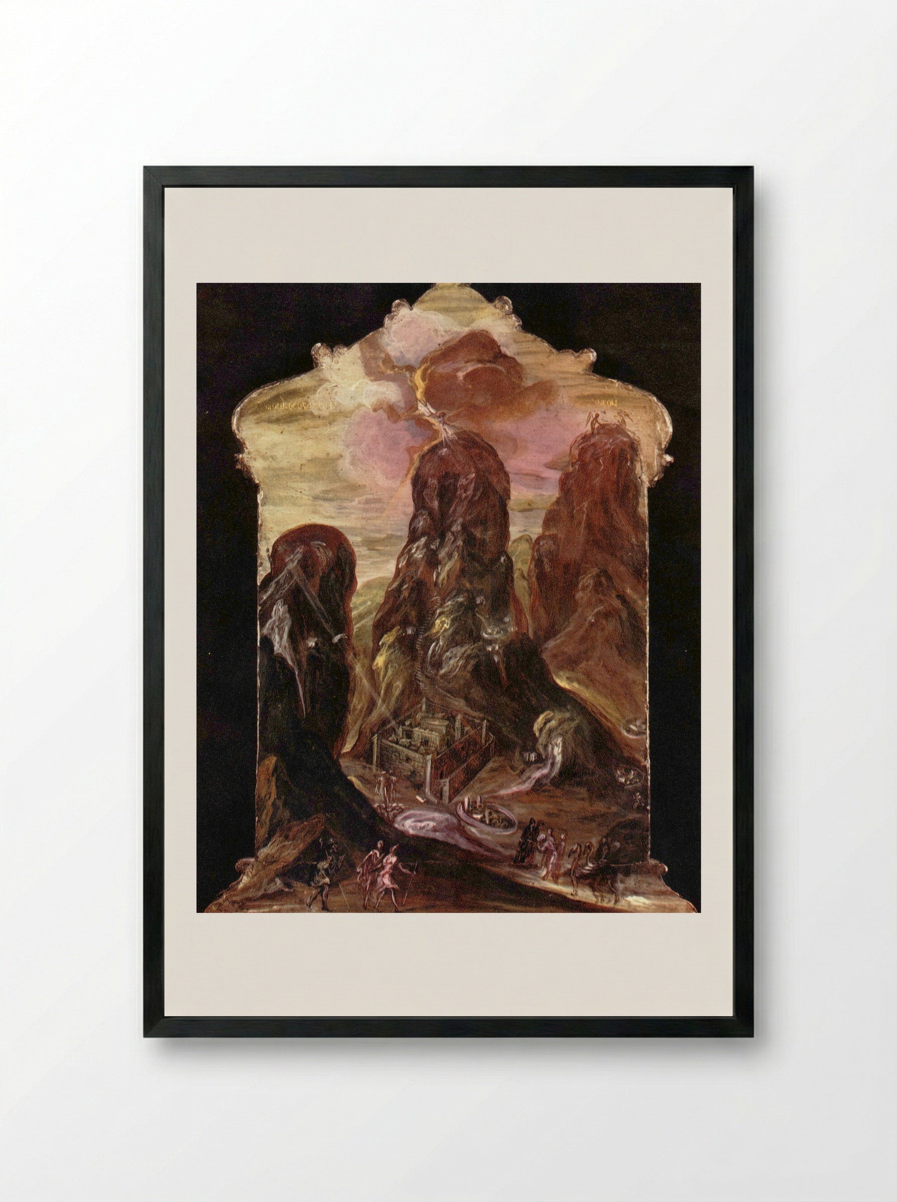 Mount Sinai - El Greco - Framed Print Black