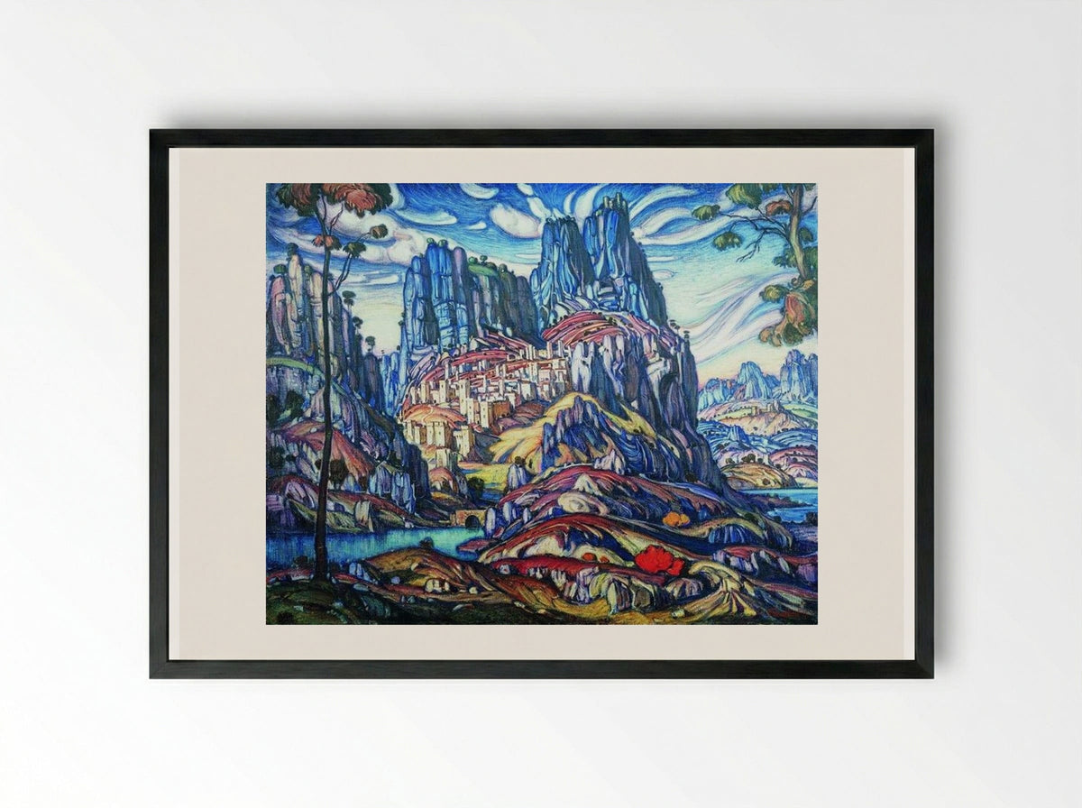 Mount St. George - Konstantin Bogaevsky - Framed Print Black