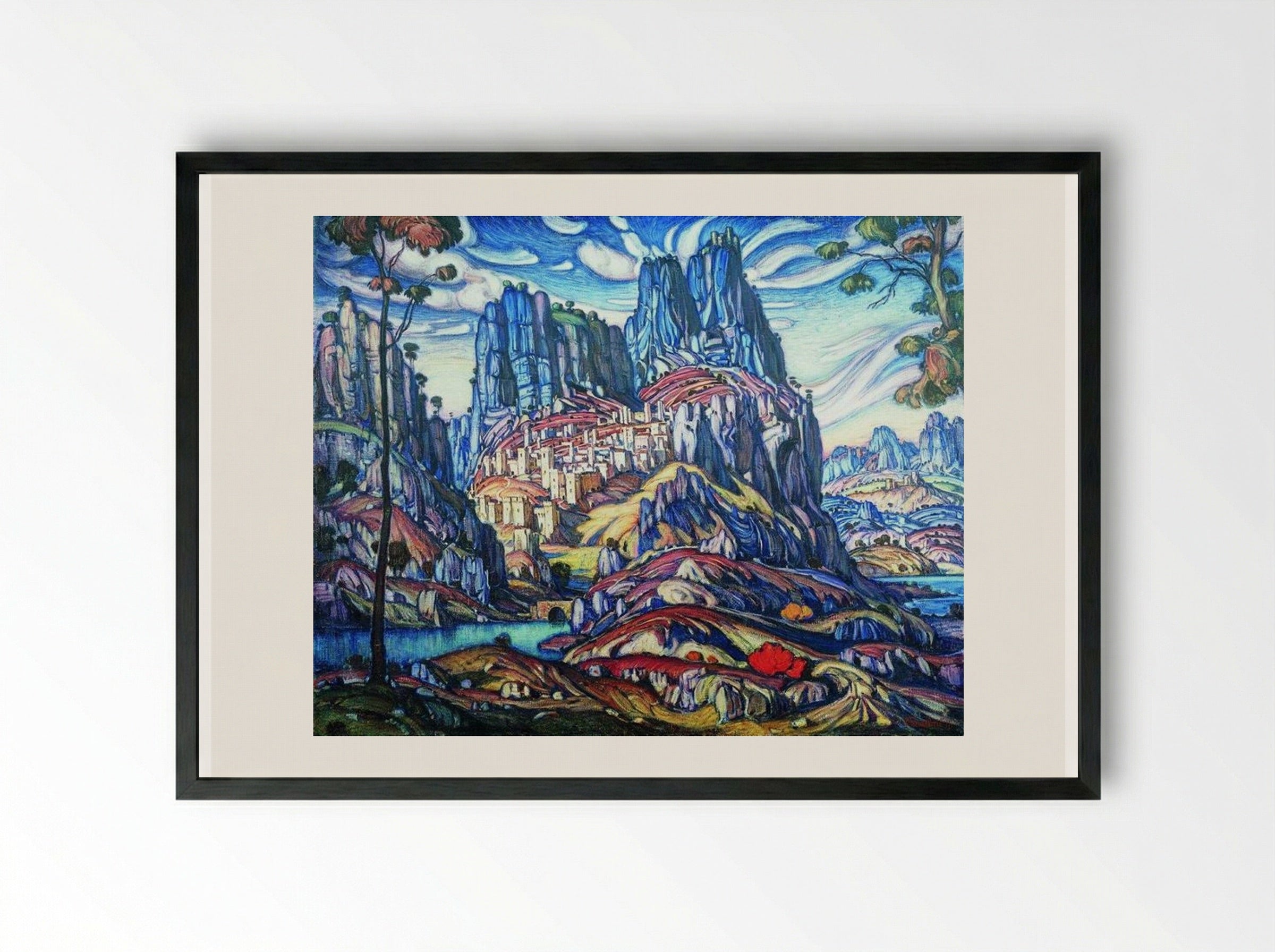Mount St. George - Konstantin Bogaevsky - Framed Print Black