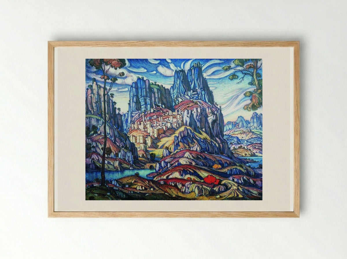 Mount St. George - Konstantin Bogaevsky - Framed Print Wood