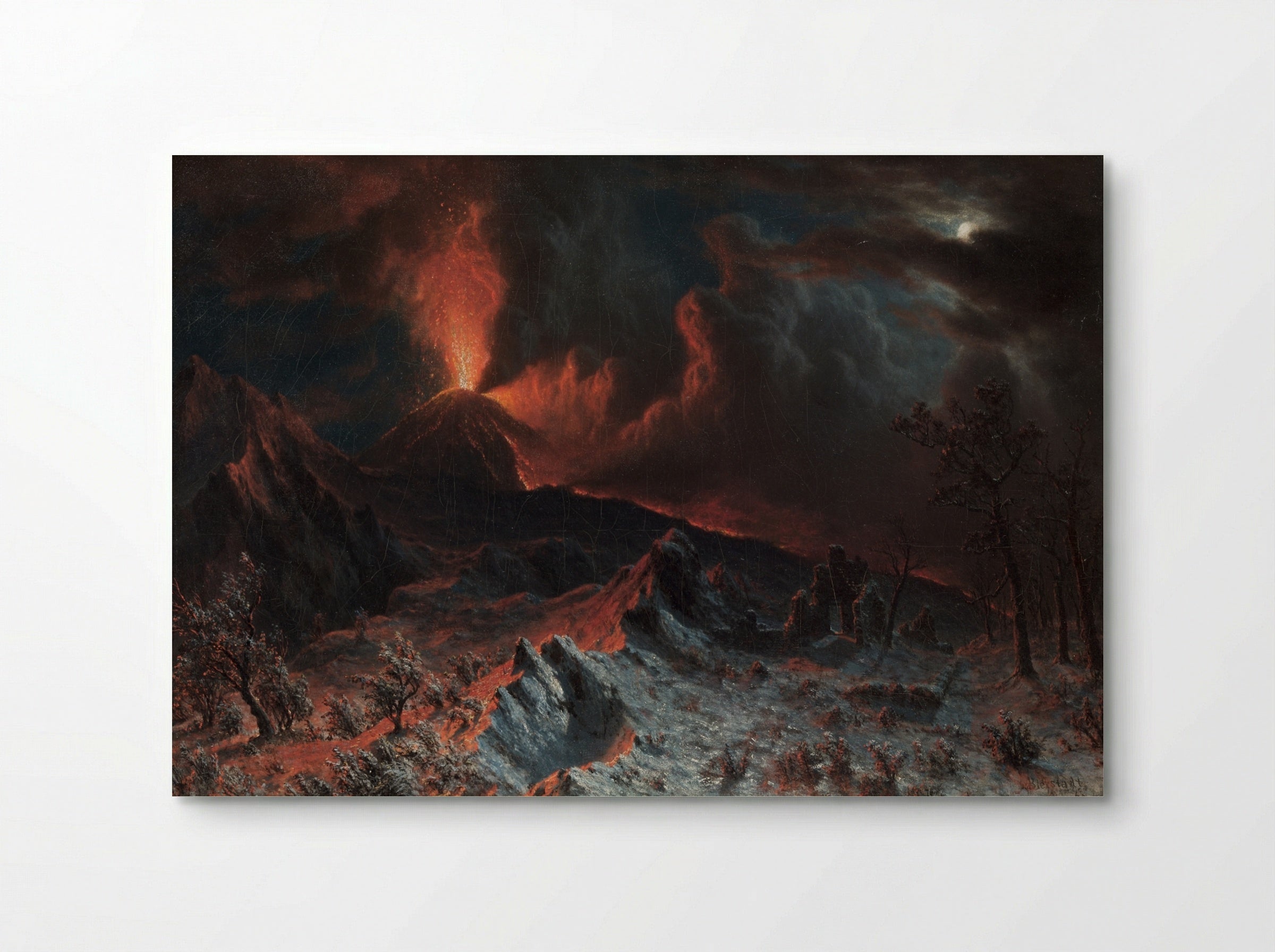Mount Vesuvius at Midnight - Albert Bierstadt - Poster