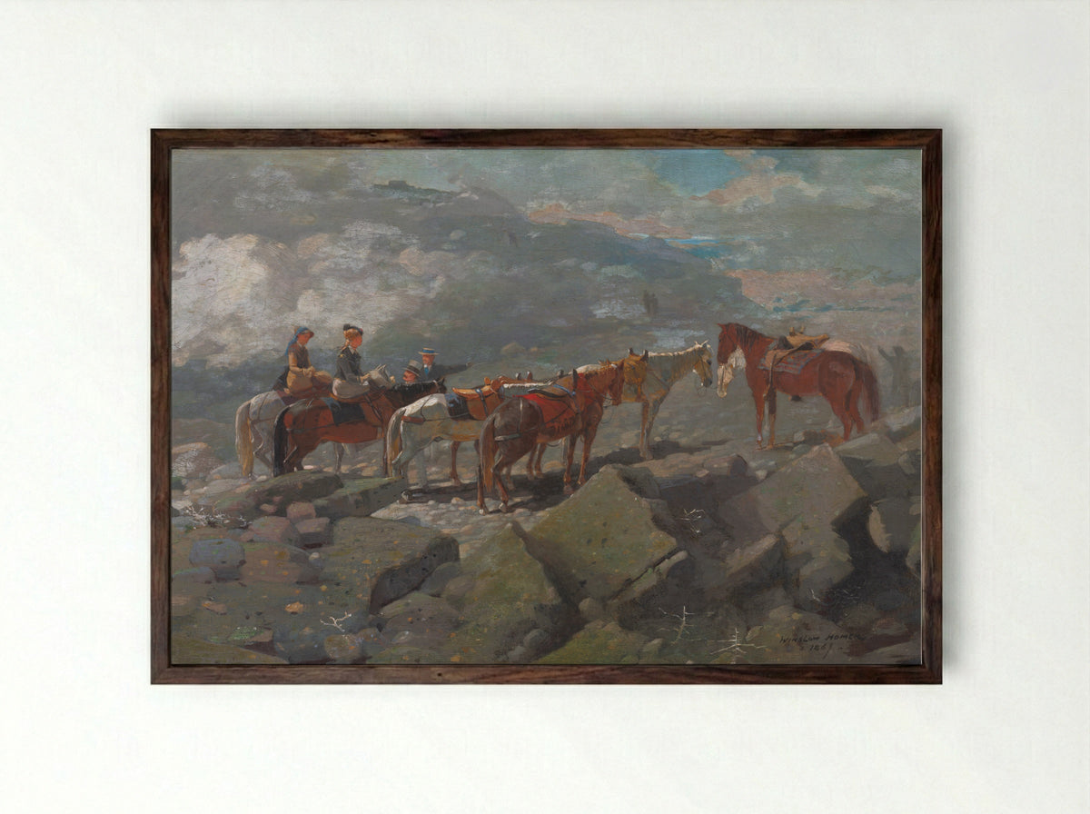Mount Washington - Winslow Homer - Framed Print Dark Wood
