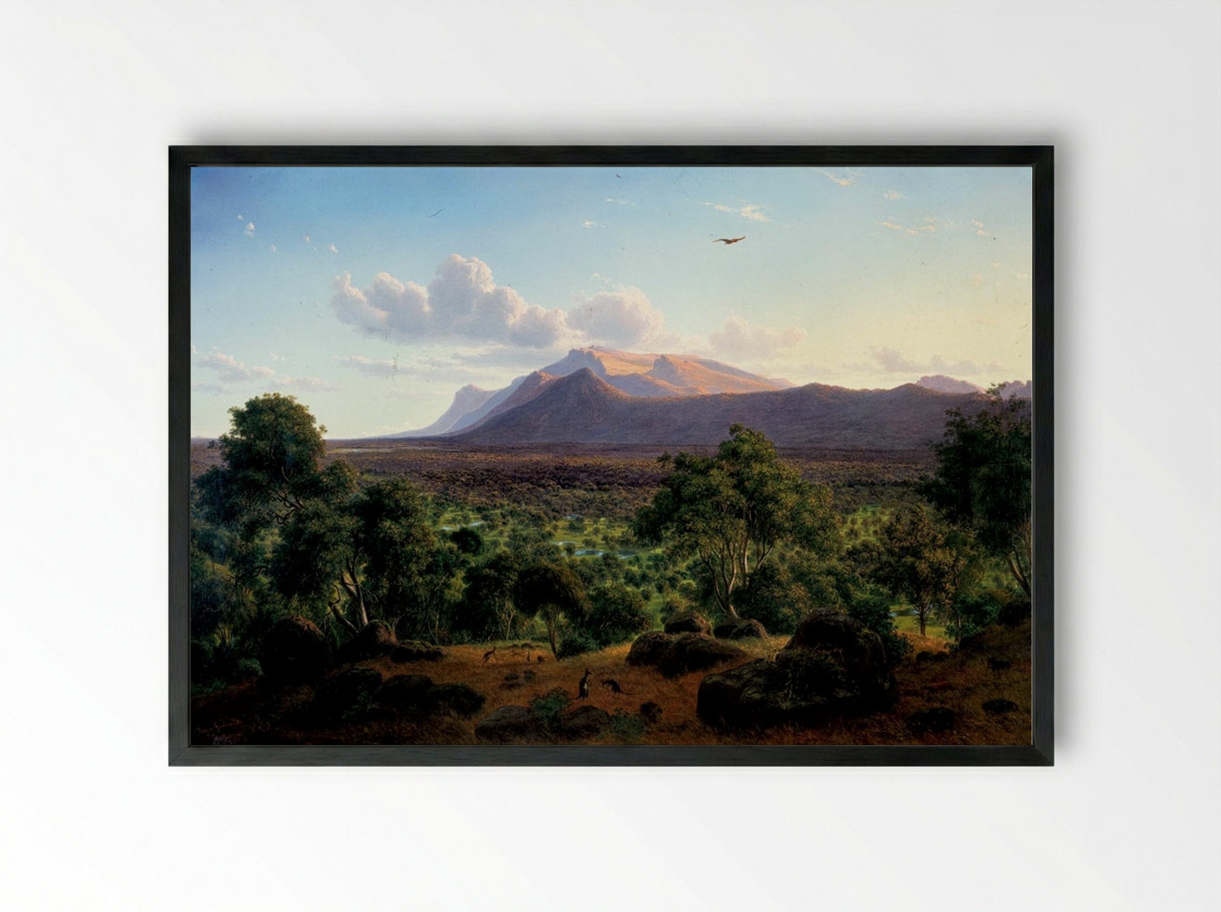 Mount William from Mount Dryden - Eugene von Guerard - Framed Print Black