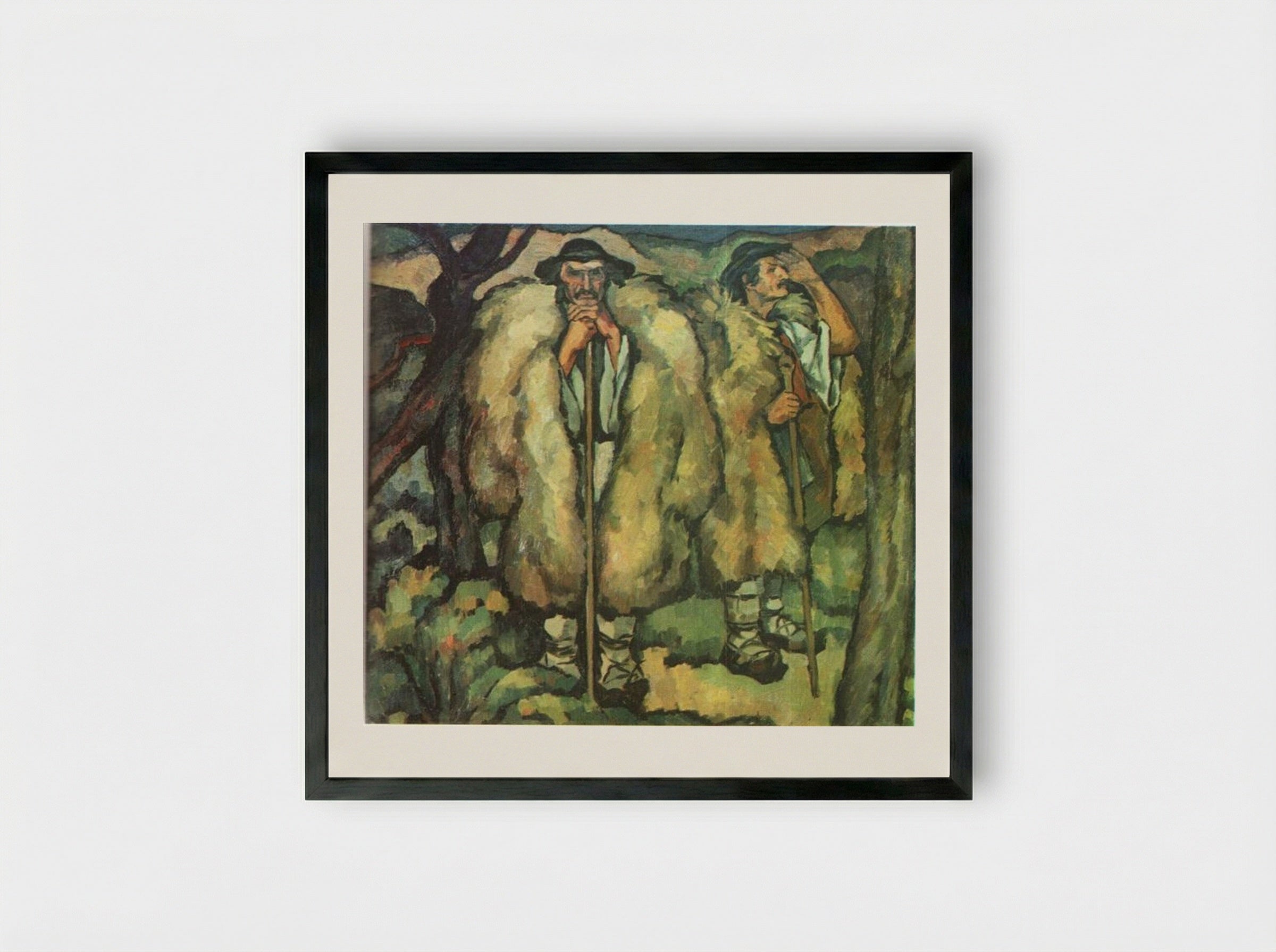 Mountain Folk - Ion Theodorescu-Sion - Framed Print Black