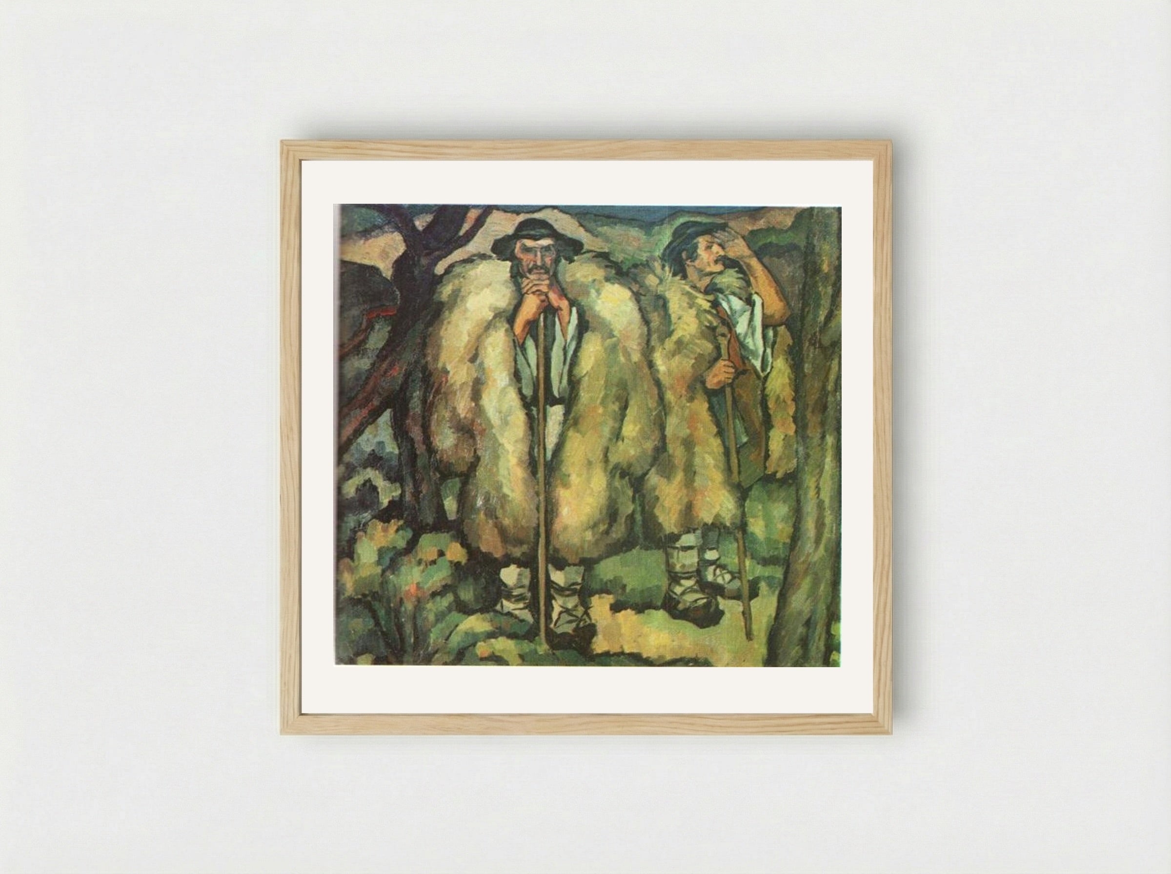 Mountain Folk - Ion Theodorescu-Sion - Framed Print Wood
