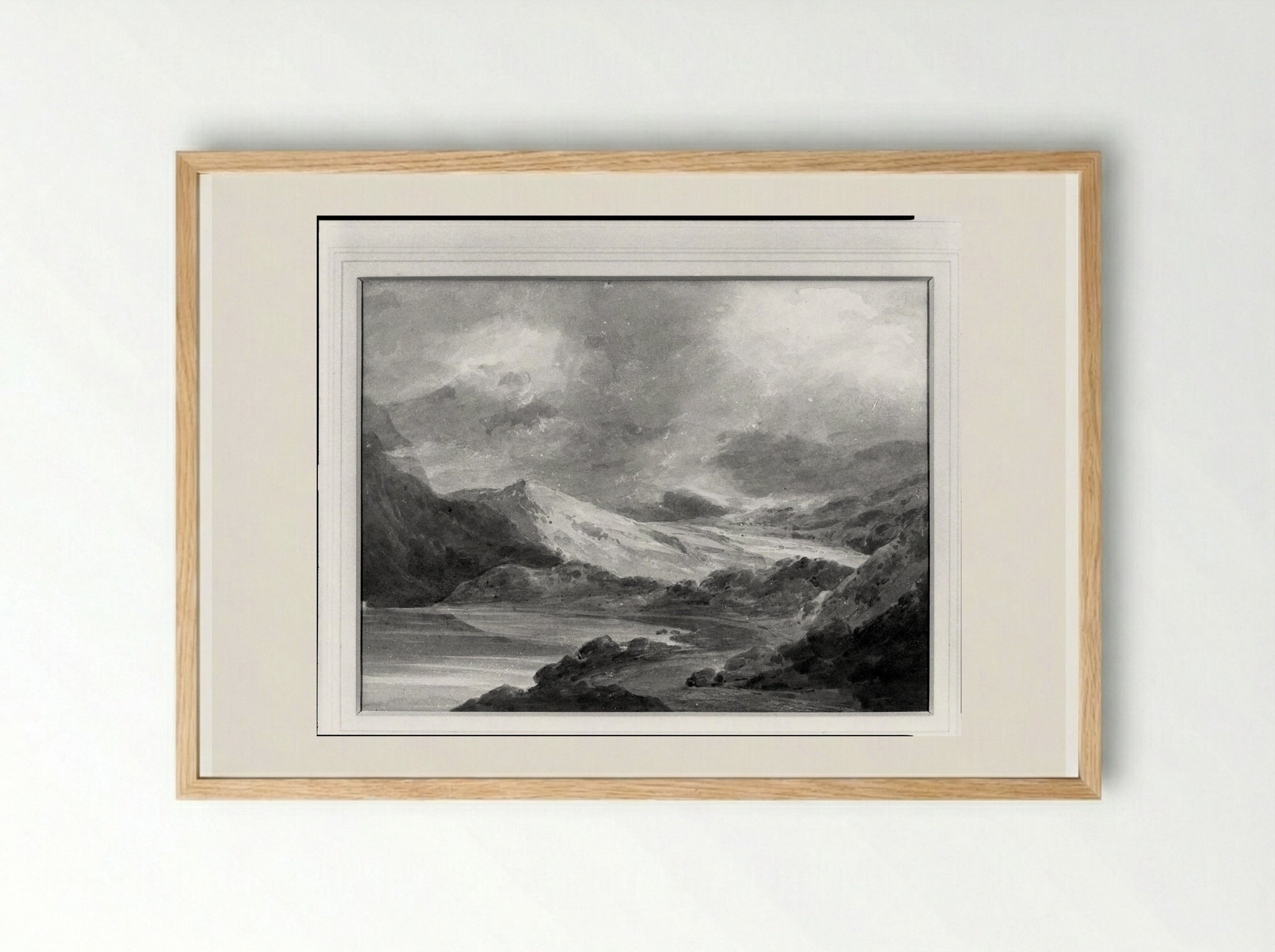Mountain Lake - John Sell Cotman - Framed Print Wood