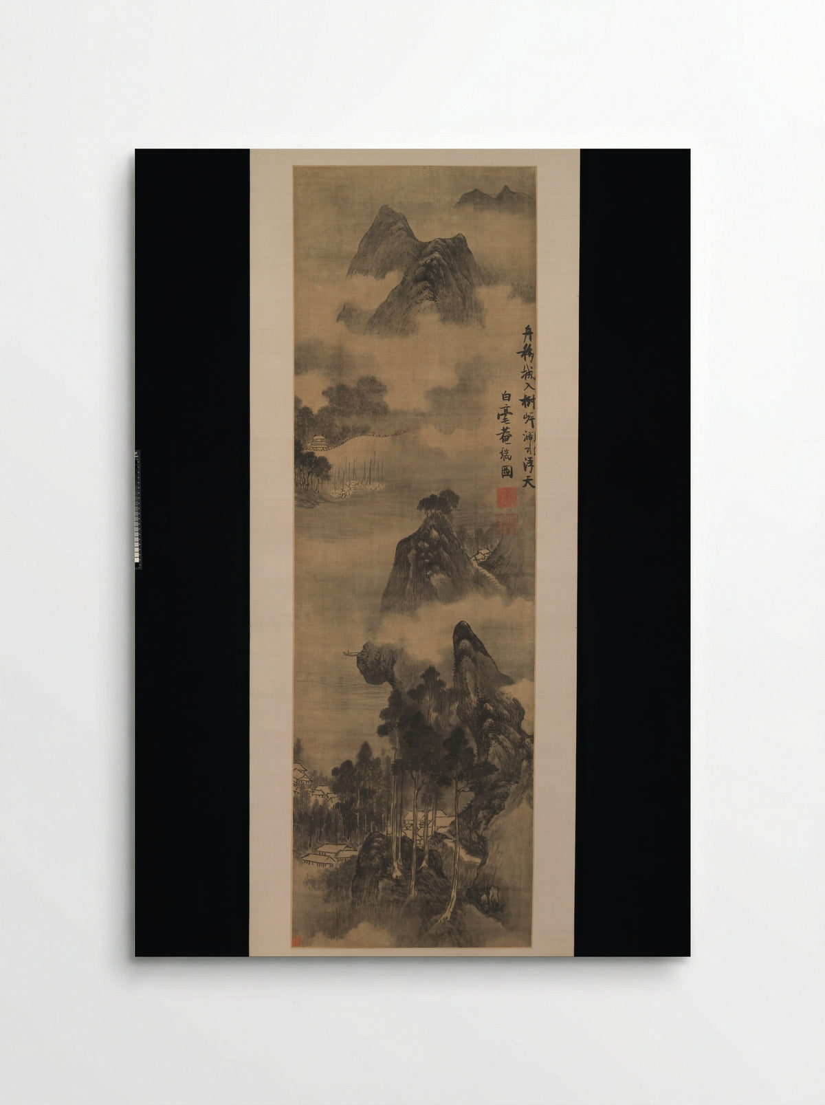 Mountain Landscape with Mist - Zhang Ruitu - Poster