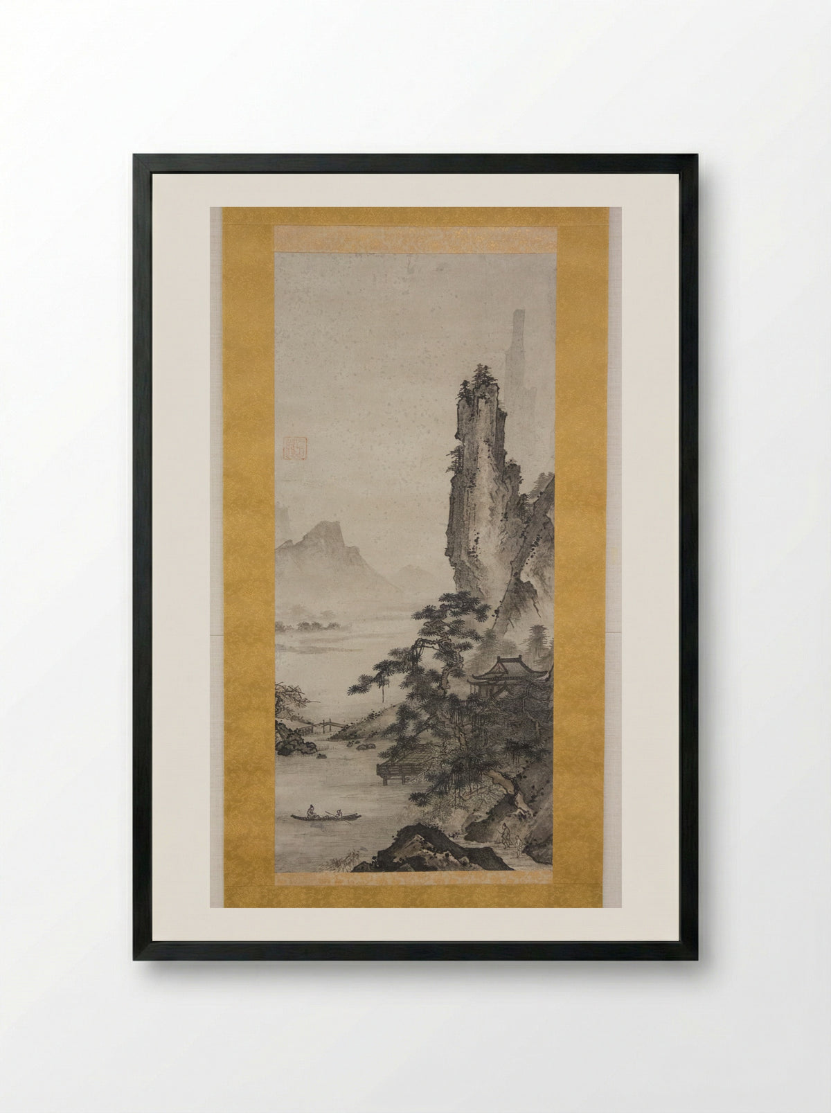 Mountain Landscape - Gakuo Zokyu - Framed Print Black