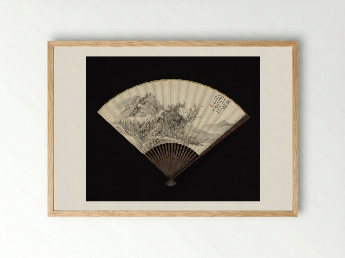 Mountain Pavillion after Rain - Lu Hui - Framed Print Wood