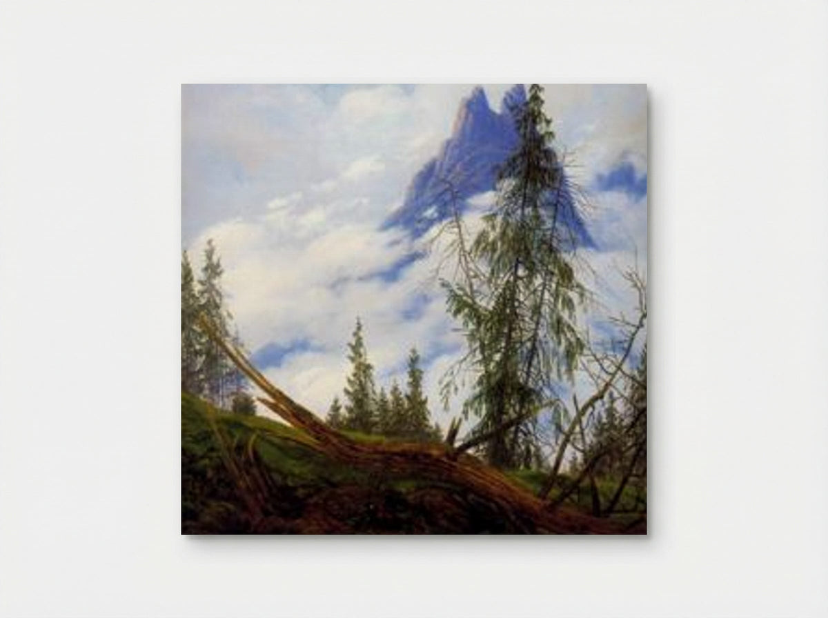 Mountain Peak with Drifting Clouds - Caspar David Friedrich - Poster