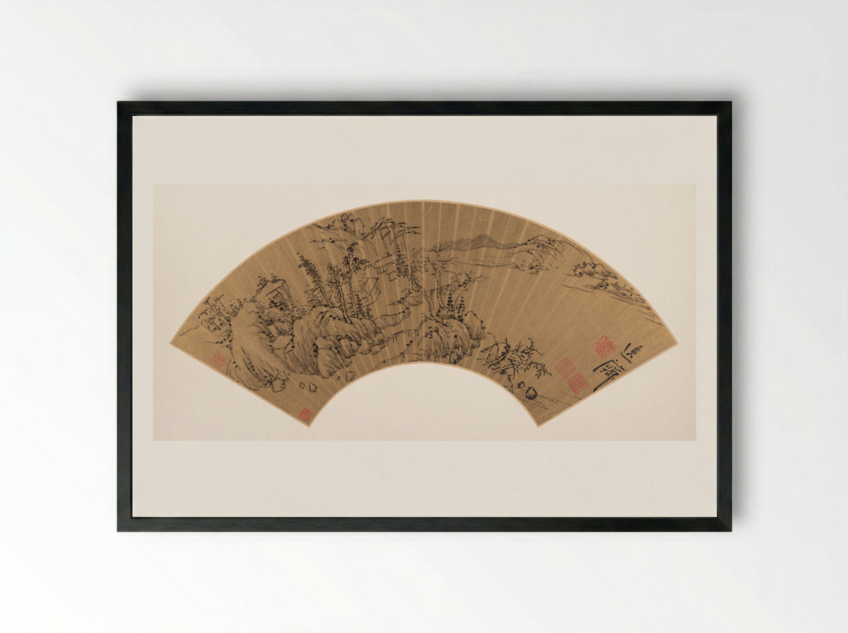 Mountain Retreat - Zou Zhilin - Framed Print Black