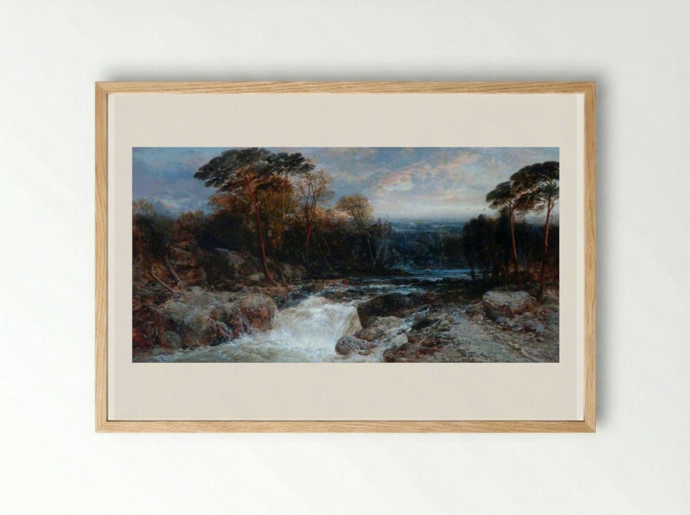 Mountain Torrent - James Webb - Framed Print Wood