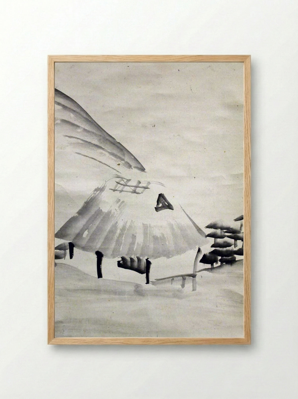 Mountain Village in Autumn - Ōtagaki Rengetsu - Framed Print Wood