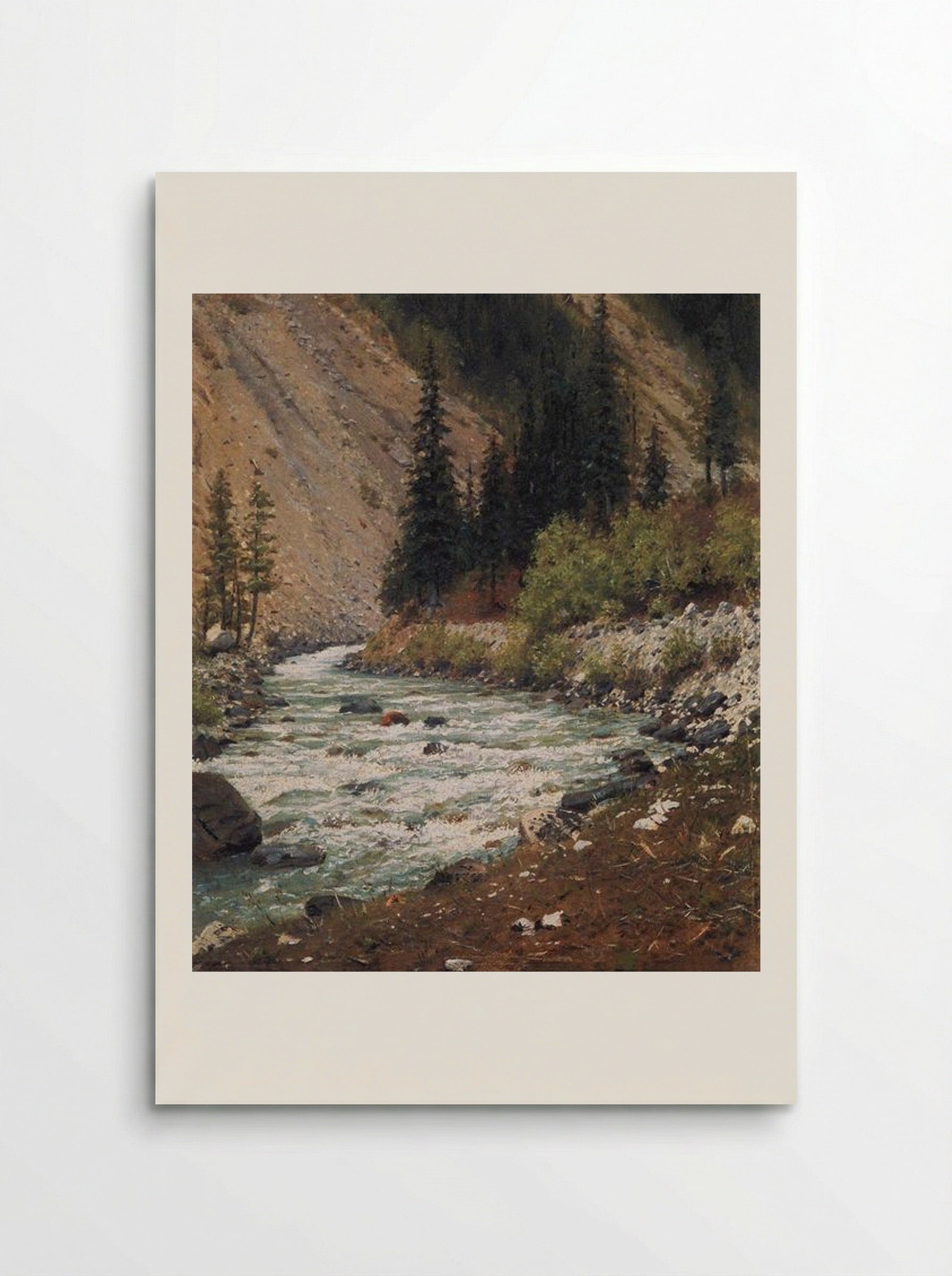 Mountain stream in Kashmir - Vasily Vereshchagin - Poster