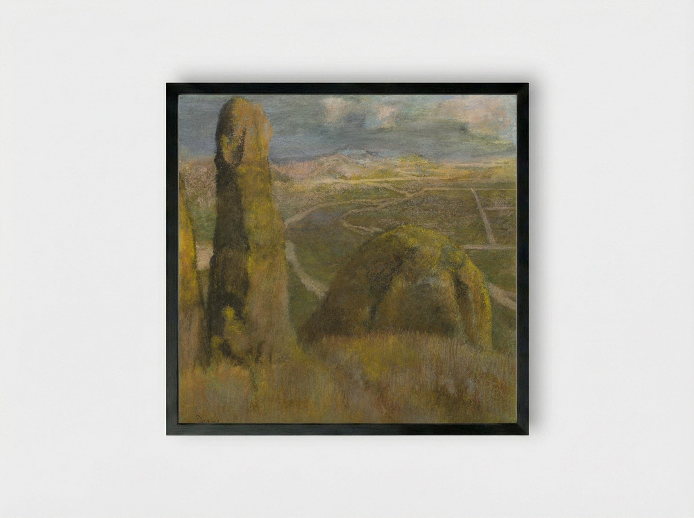 Mountainous Landscape - Hilaire-Germain-Edgar Degas - Framed Print Black