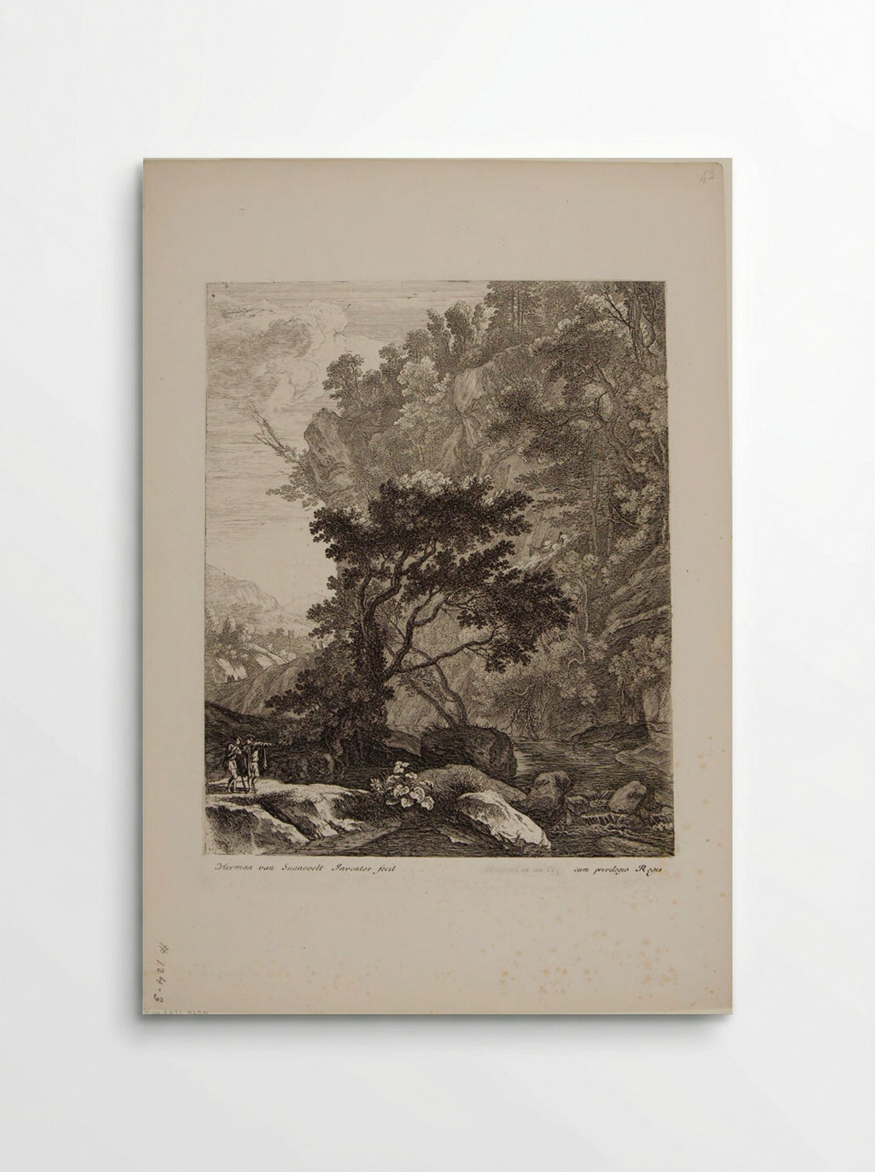 Mountainous Scene with Figures - Herman van Swanevelt - Poster