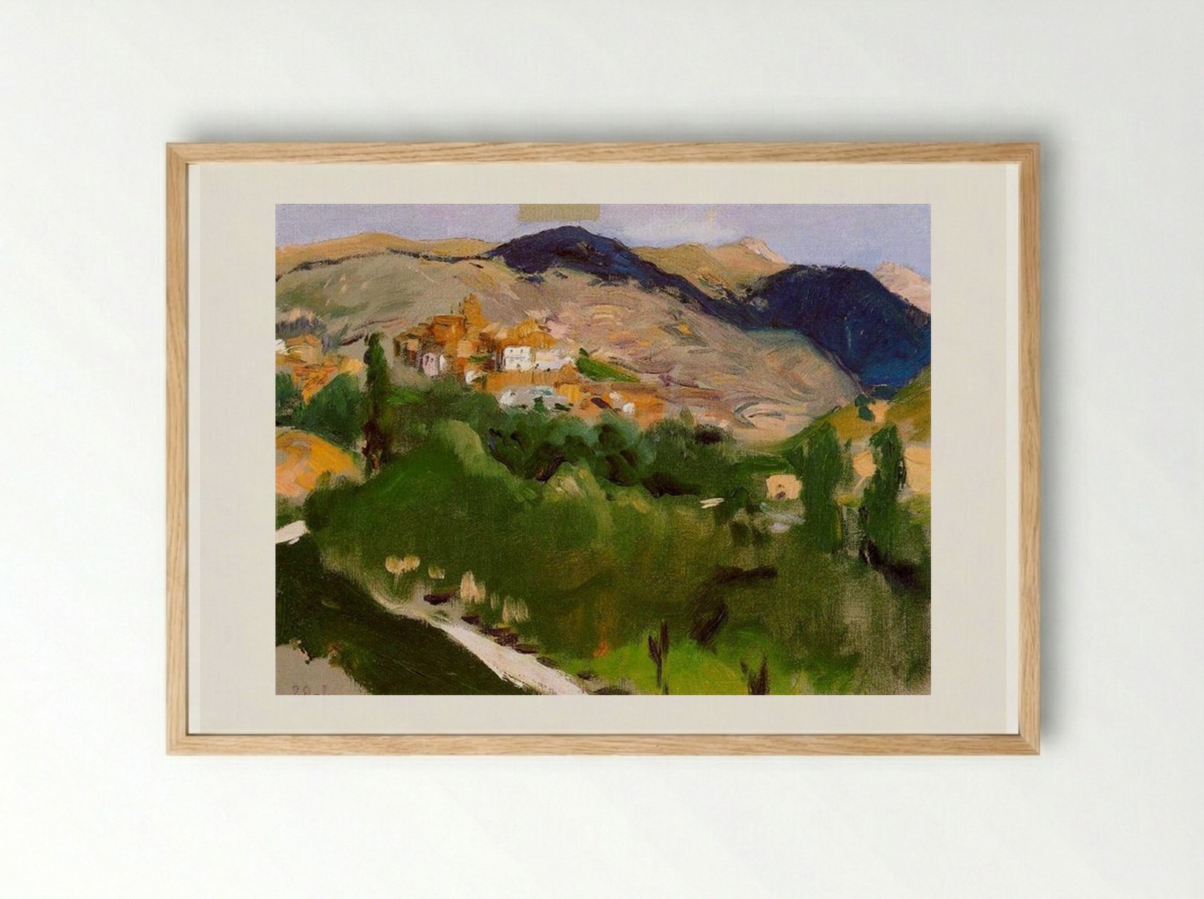 Mountains at Jaca - Joaquín Sorolla - Framed Print Wood