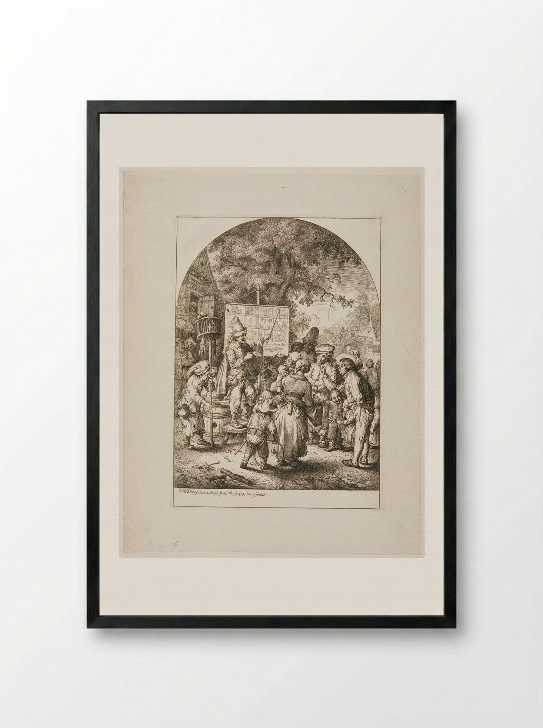 Mountebank - Christian Wilhelm Ernst Dietrich - Framed Print Black