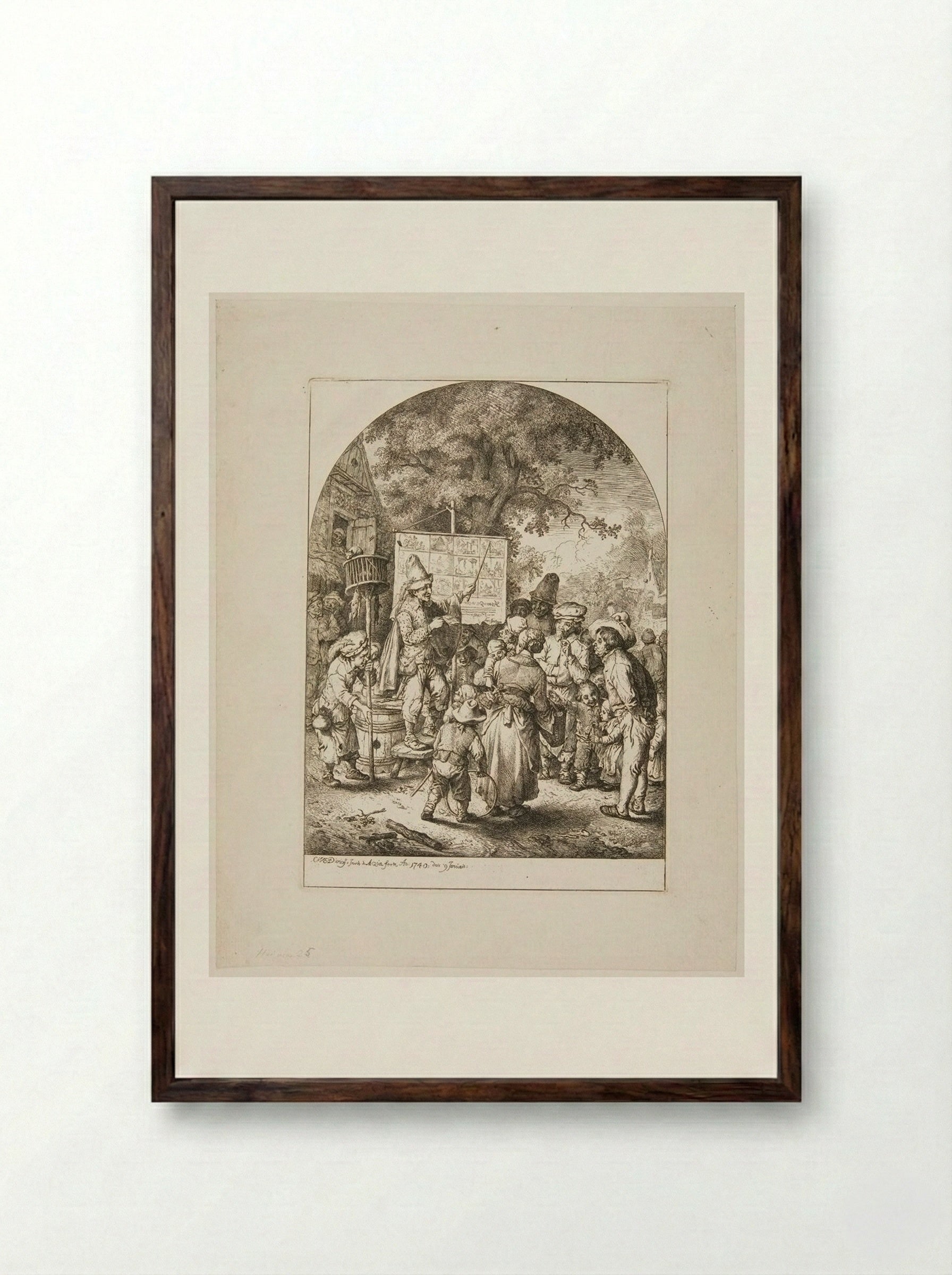 Mountebank - Christian Wilhelm Ernst Dietrich - Framed Print Dark Wood