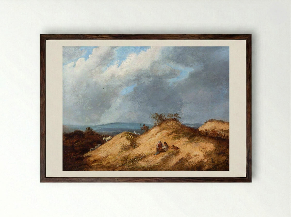 Mousehold Heath - John Crome - Framed Print Dark Wood