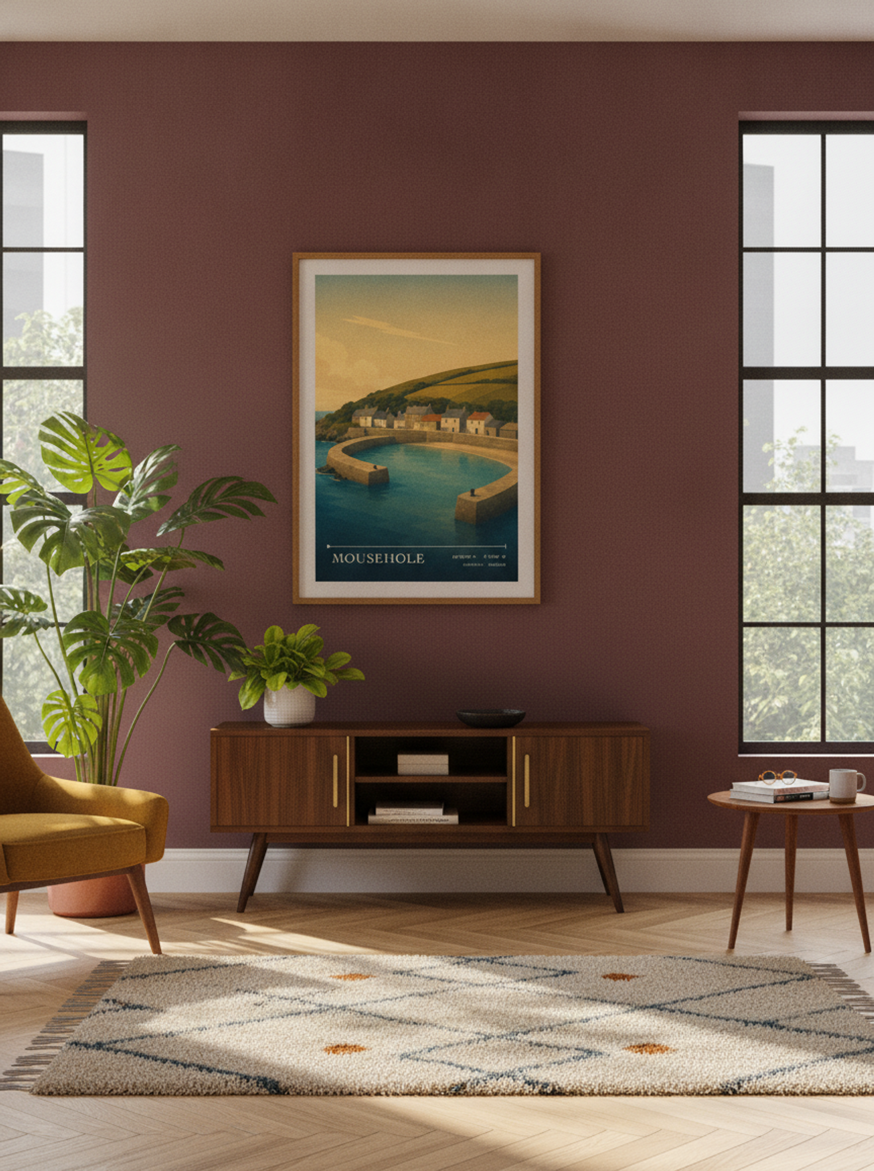 Mousehole Cornwall England Travel Poster - Lifestyle