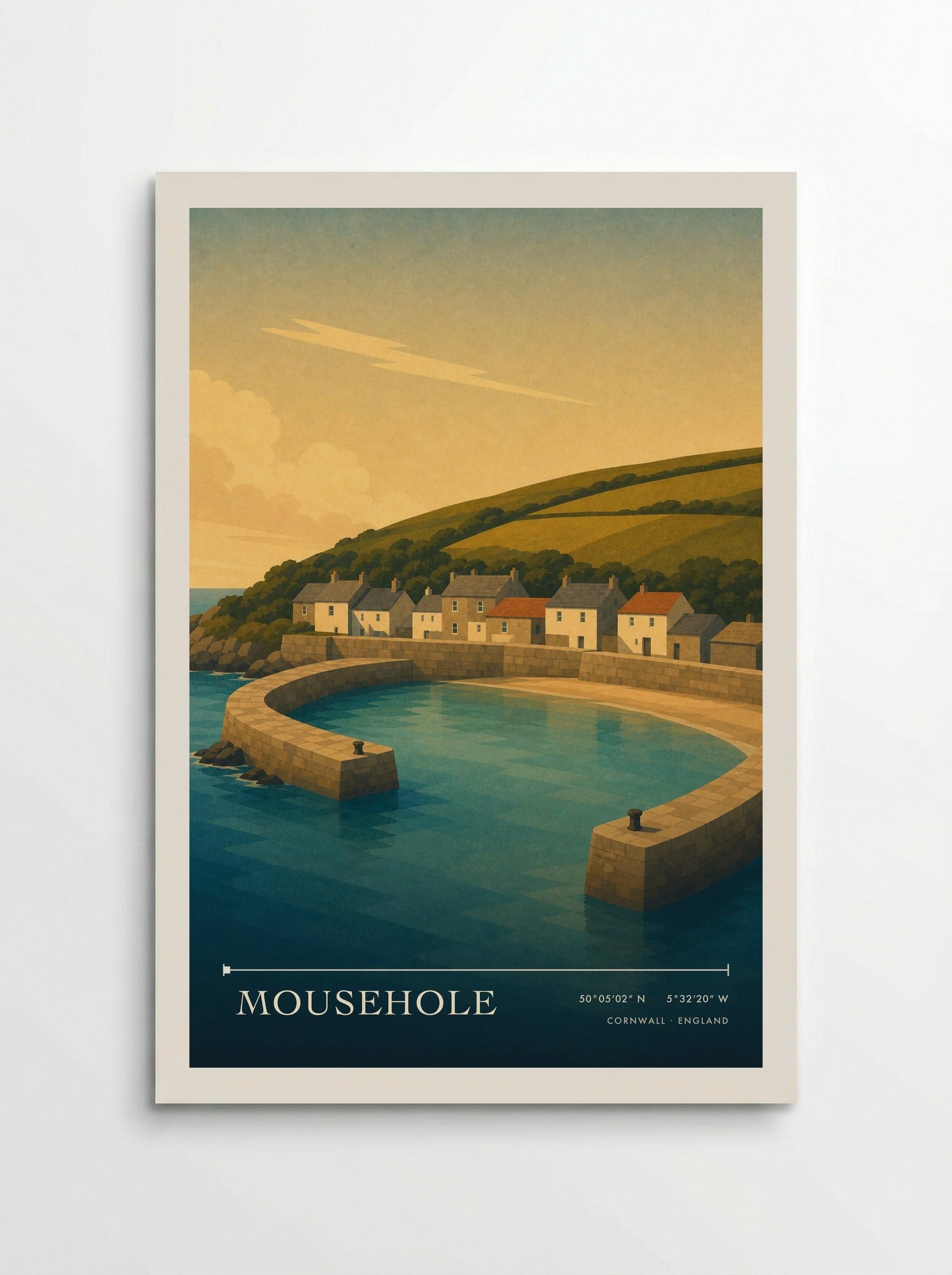 Mousehole Cornwall England Travel Poster - Poster