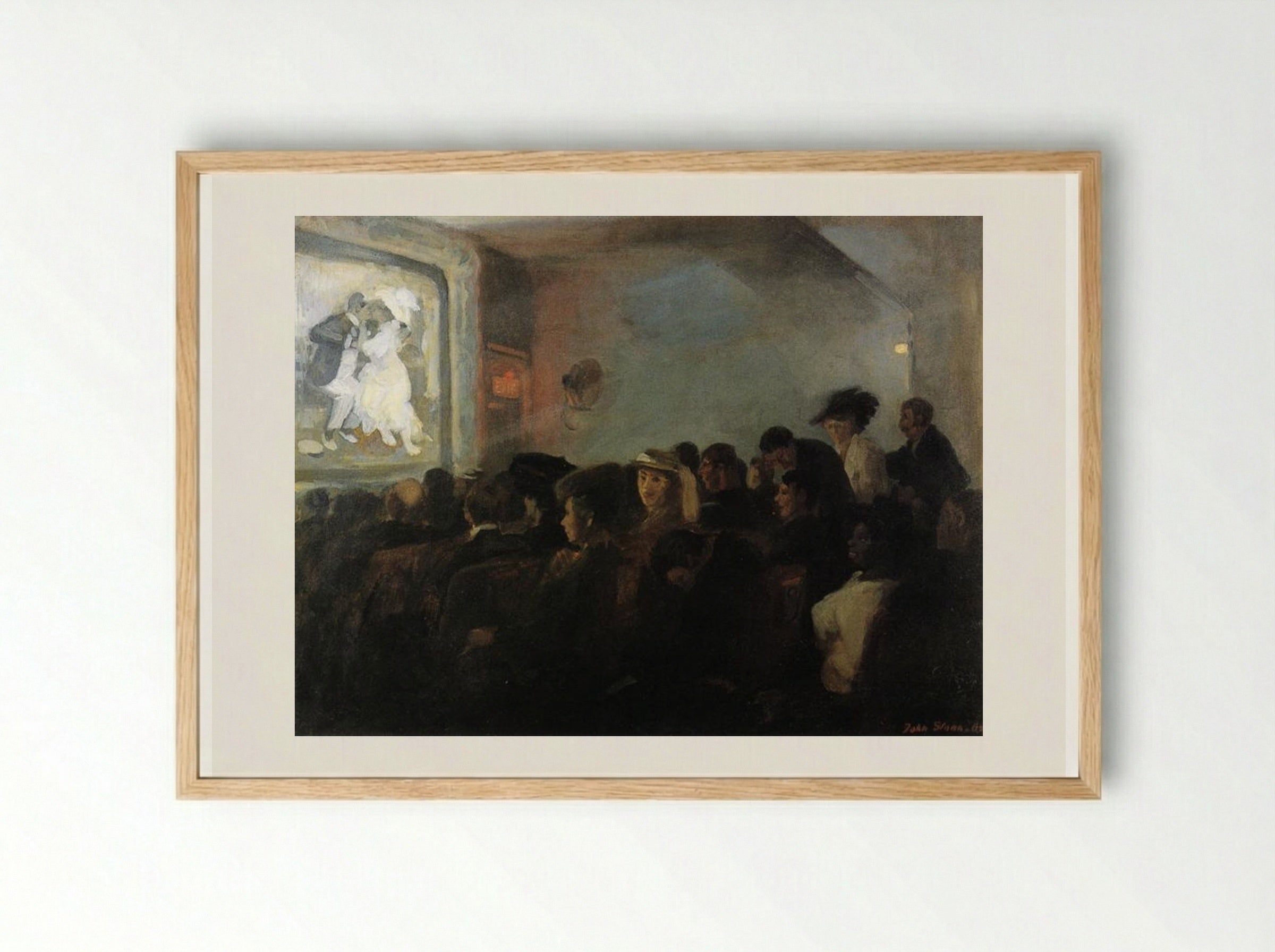 Movies, Five Cents - John French Sloan - Framed Print Wood