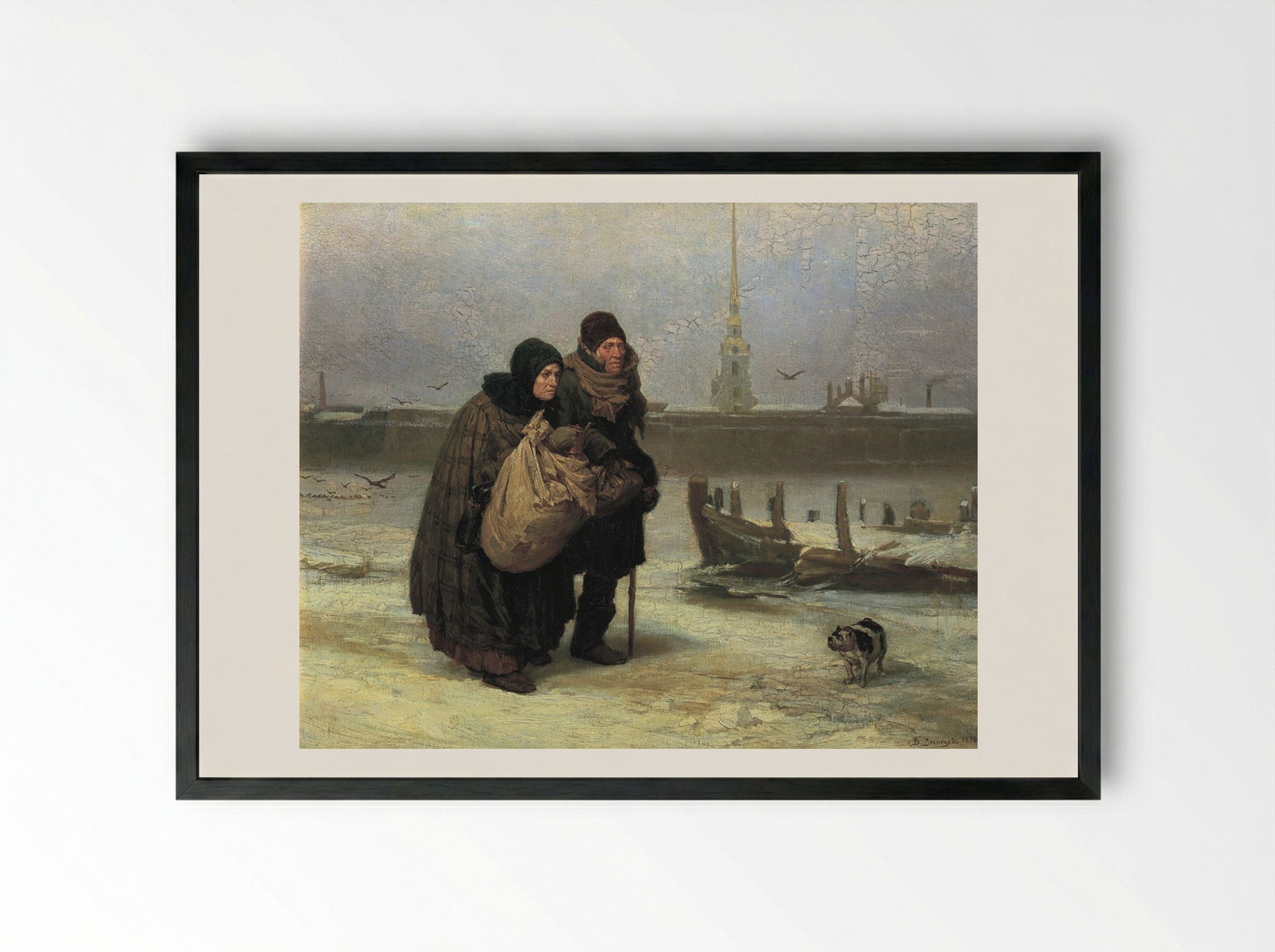 Moving House - Viktor Vasnetsov - Framed Print Black
