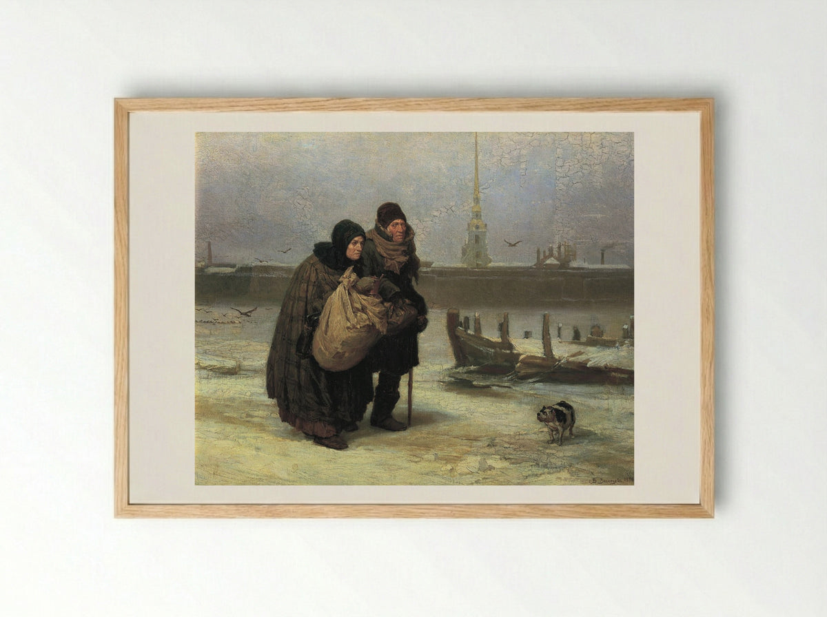 Moving House - Viktor Vasnetsov - Framed Print Wood