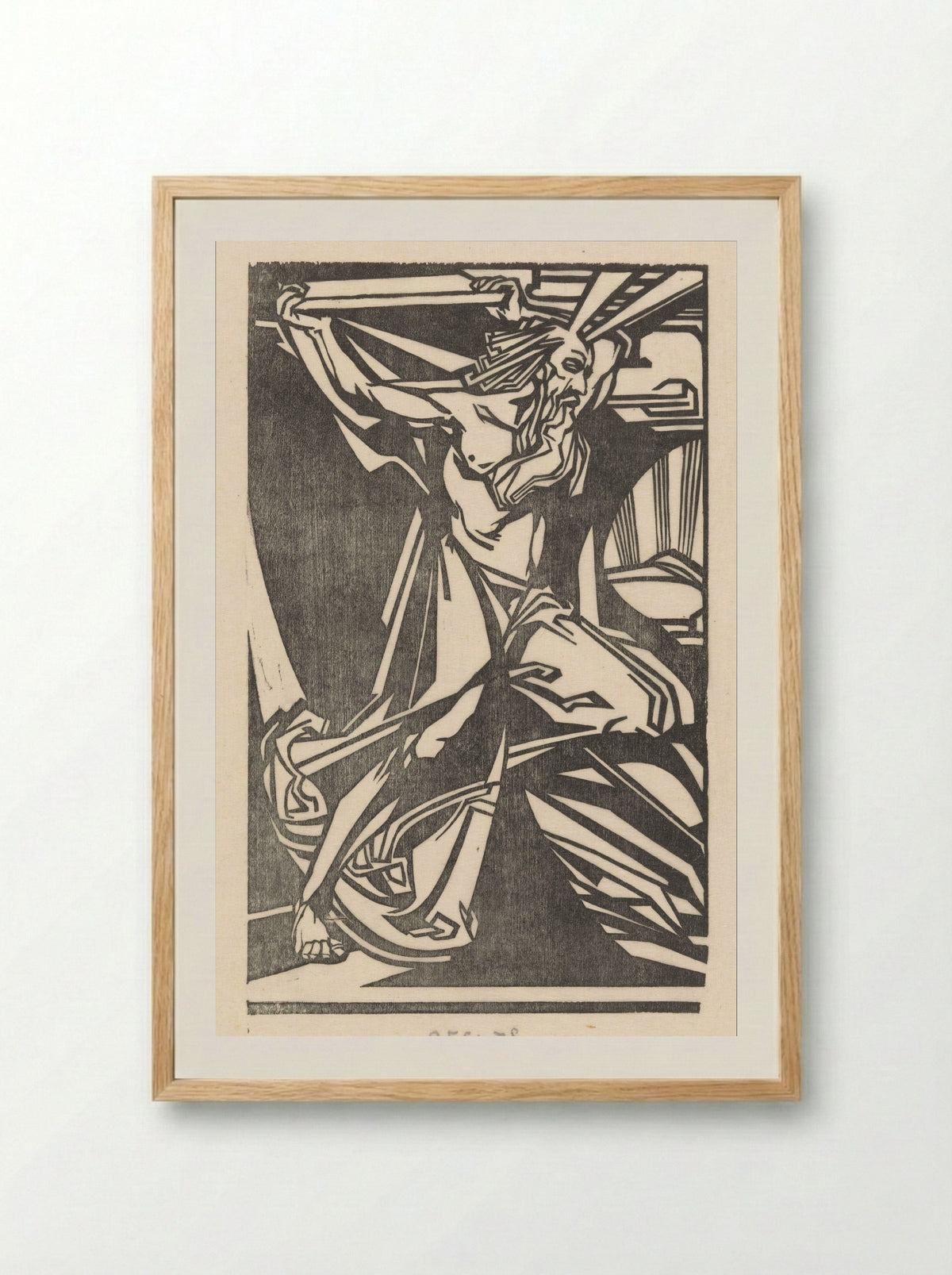 Mozes met de tafelen der wet - Johannes Josephus Aarts - Framed Print Wood