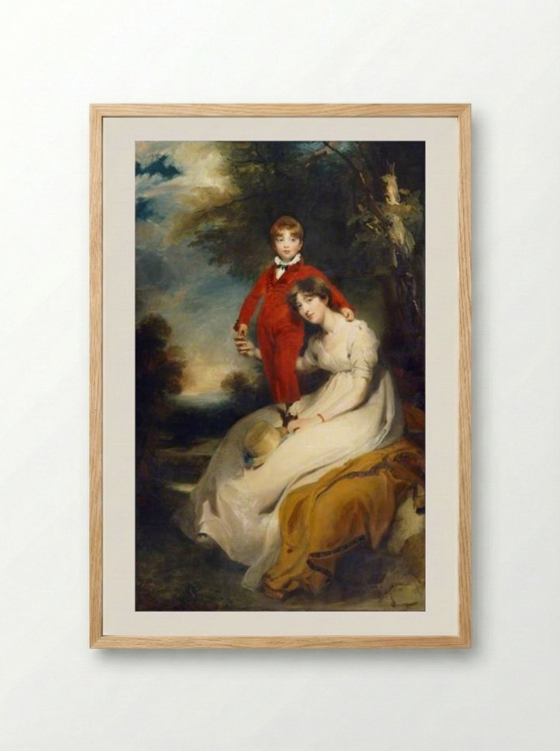 Mrs Charles Thellusson, née Sabine Robarts, and Her Son, Charles Thellusson - Sir Thomas Lawrence - Framed Print Wood