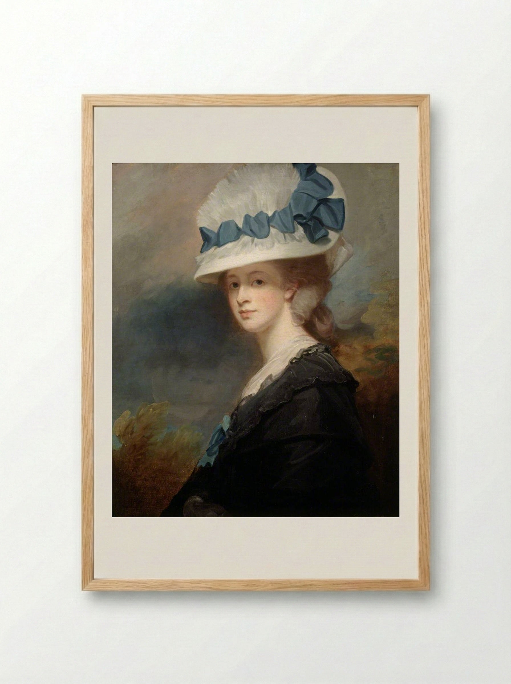 Mrs Musters - George Romney - Framed Print Wood