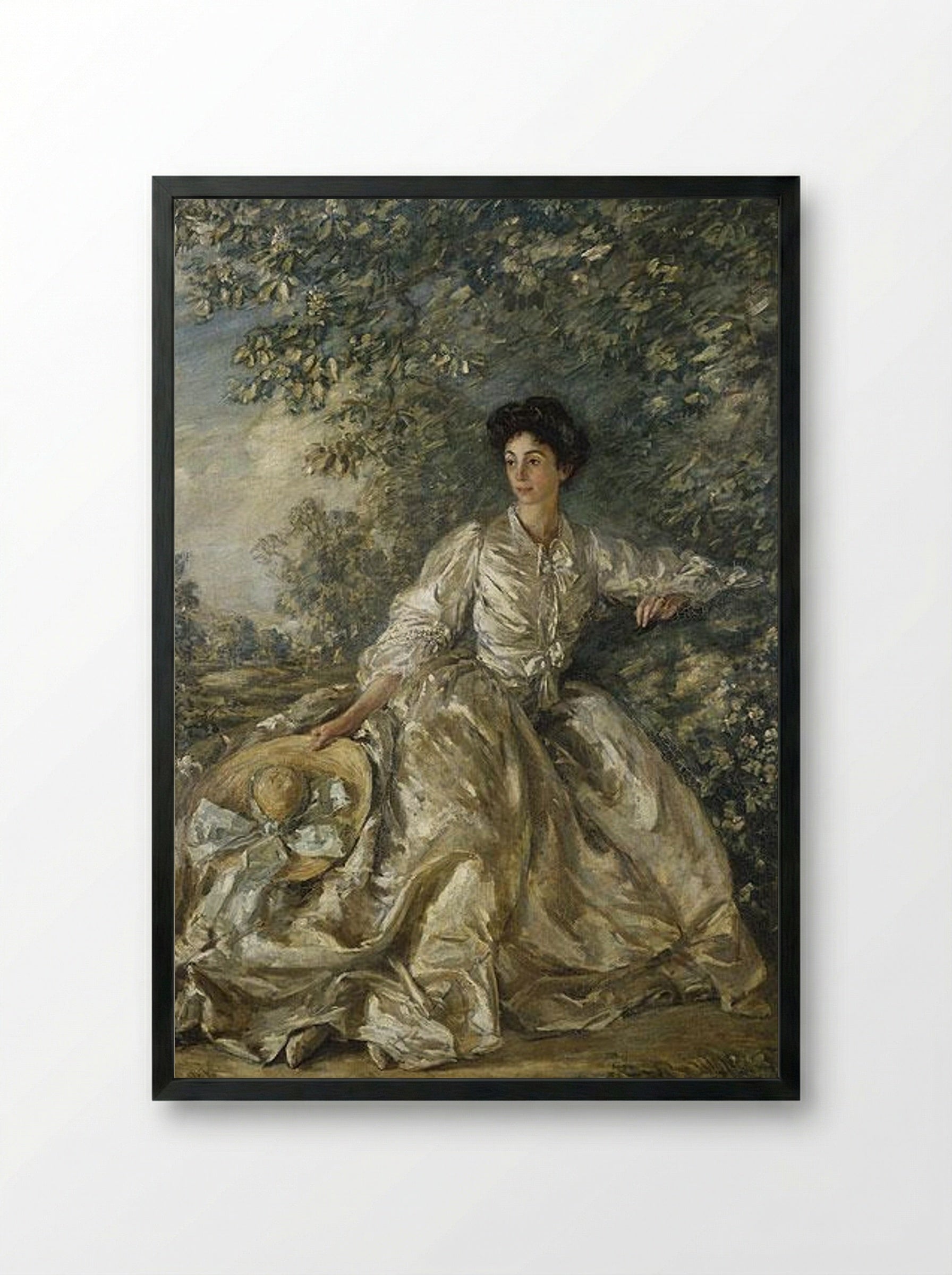Mrs Violet M. Hammersley - Philip Wilson Steer - Framed Print Black