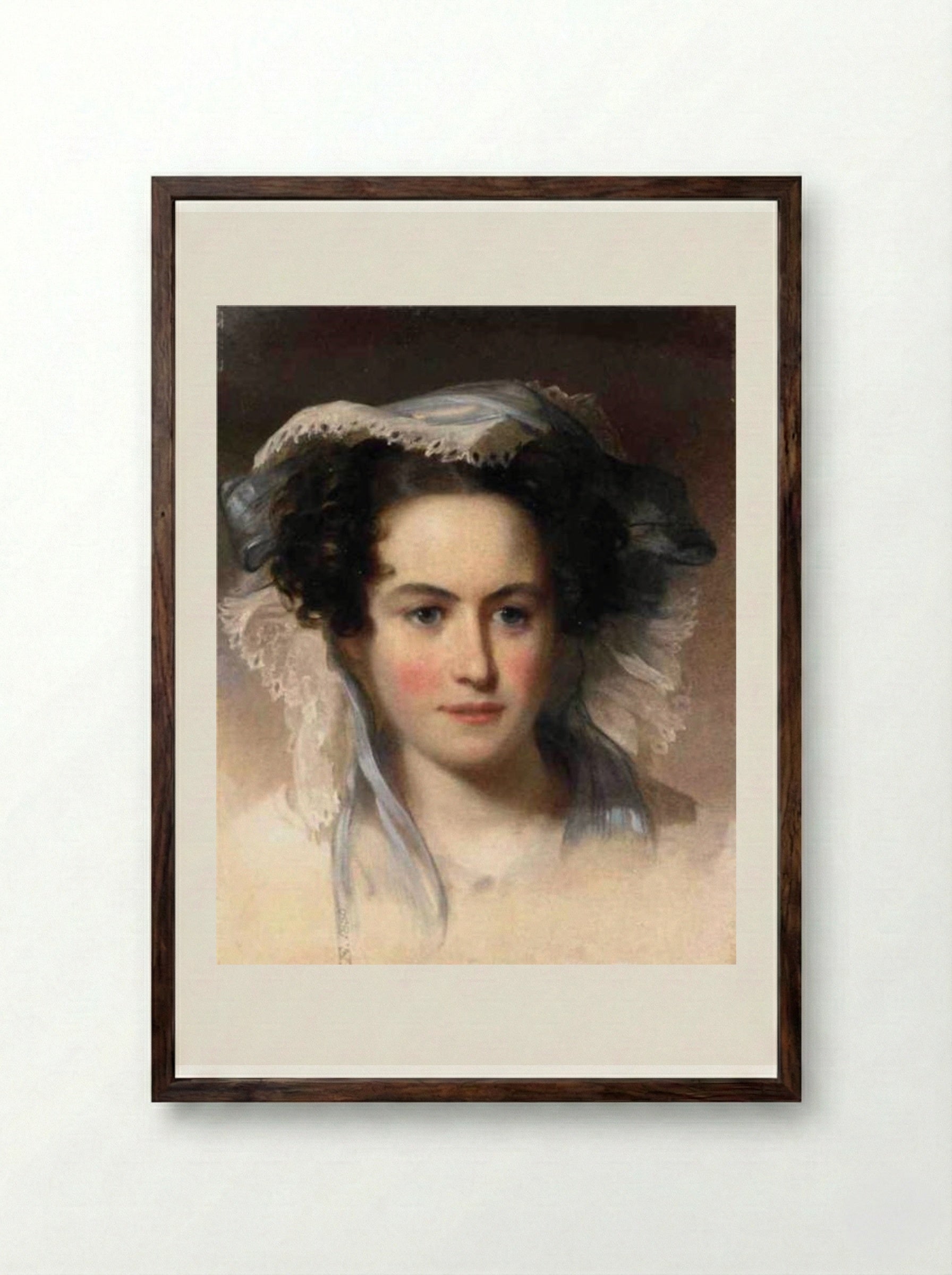 Mrs. C. Ford - Thomas Sully - Framed Print Dark Wood