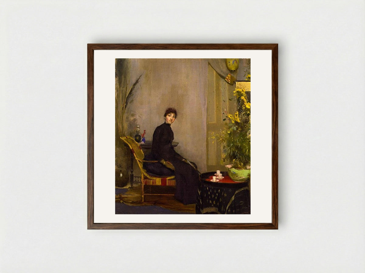 Mrs. L. A. Abrahams - Tom Roberts - Framed Print Dark Wood