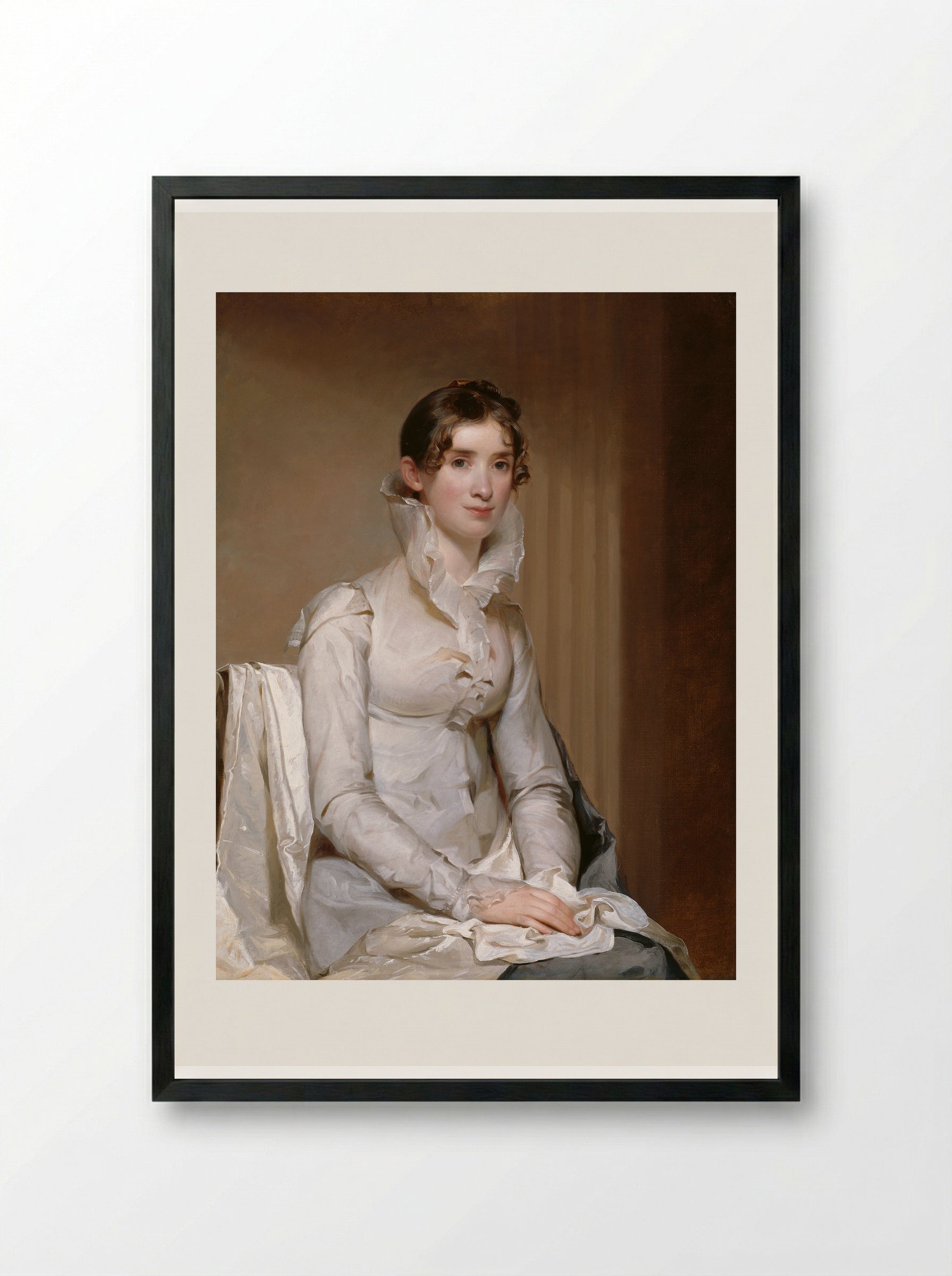 Mrs. Klapp (Anna Milnor) - Thomas Sully - Framed Print Black