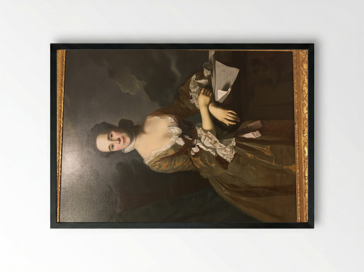 Mrs. Daniel Hubbard - John Singleton Copley - Framed Print Black