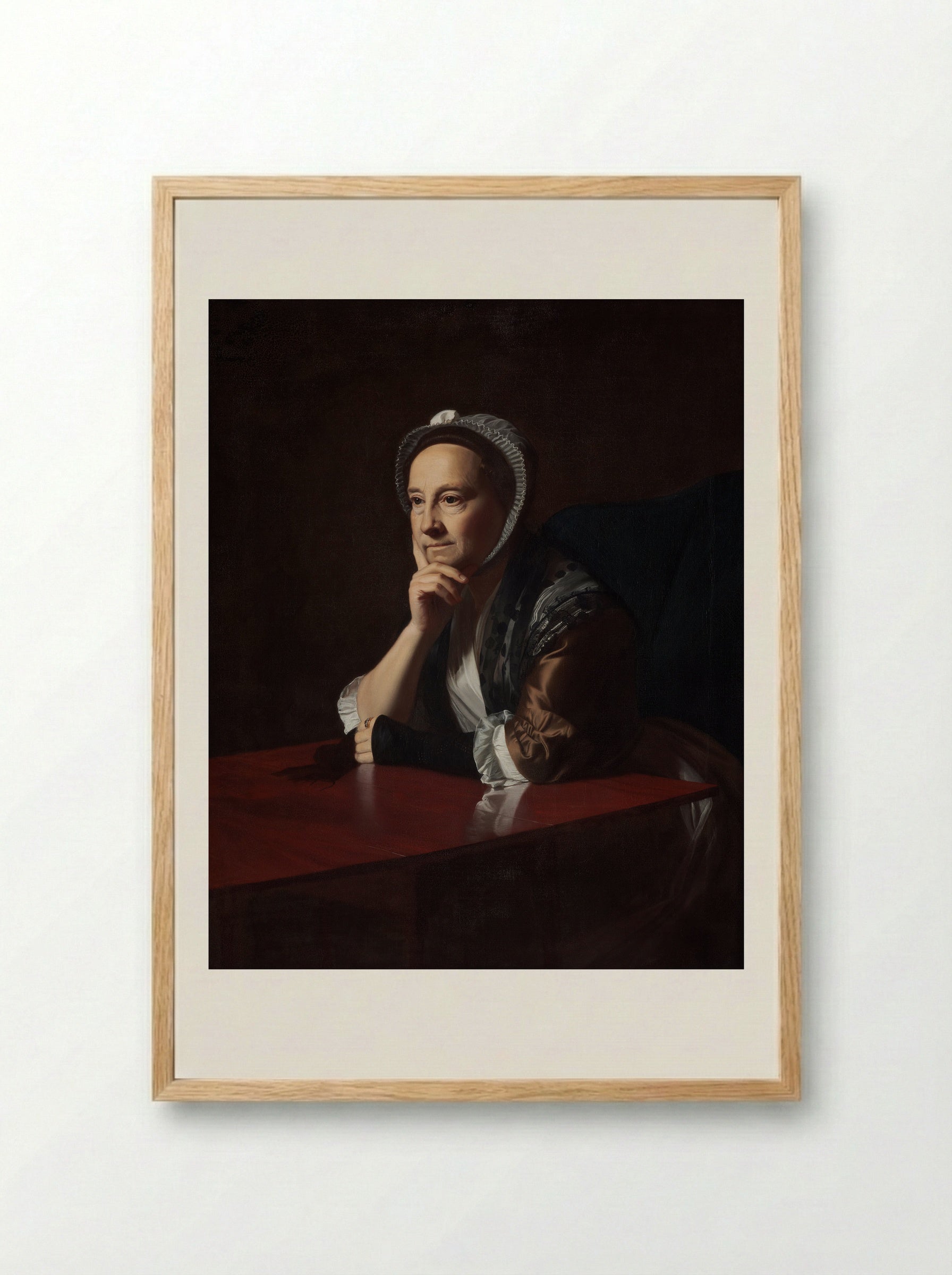 Mrs. John Winthrop (Hannah Fayerweather) - John Singleton Copley - Framed Print Wood
