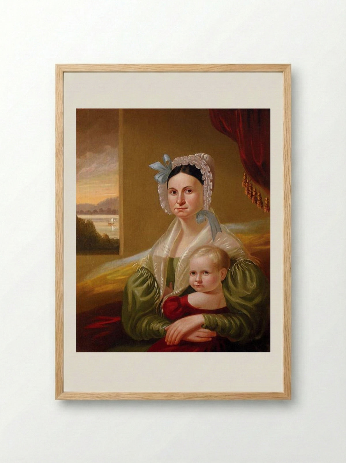 Mrs. David Steele Lamme and Son, William Wirt - George Caleb Bingham - Framed Print Wood